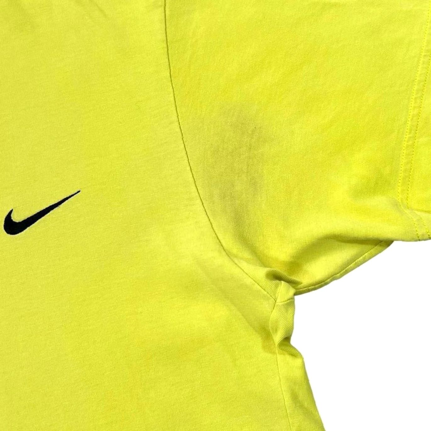 Nike VINTAGE Nike Black Label Embroidered Mini Swoosh Logo Yellow Cotton T-Shirt M Men Short Sleeve Round Neck Vintage 90s #9403 Size US M / EU 48-50 / 2 - 7 Thumbnail