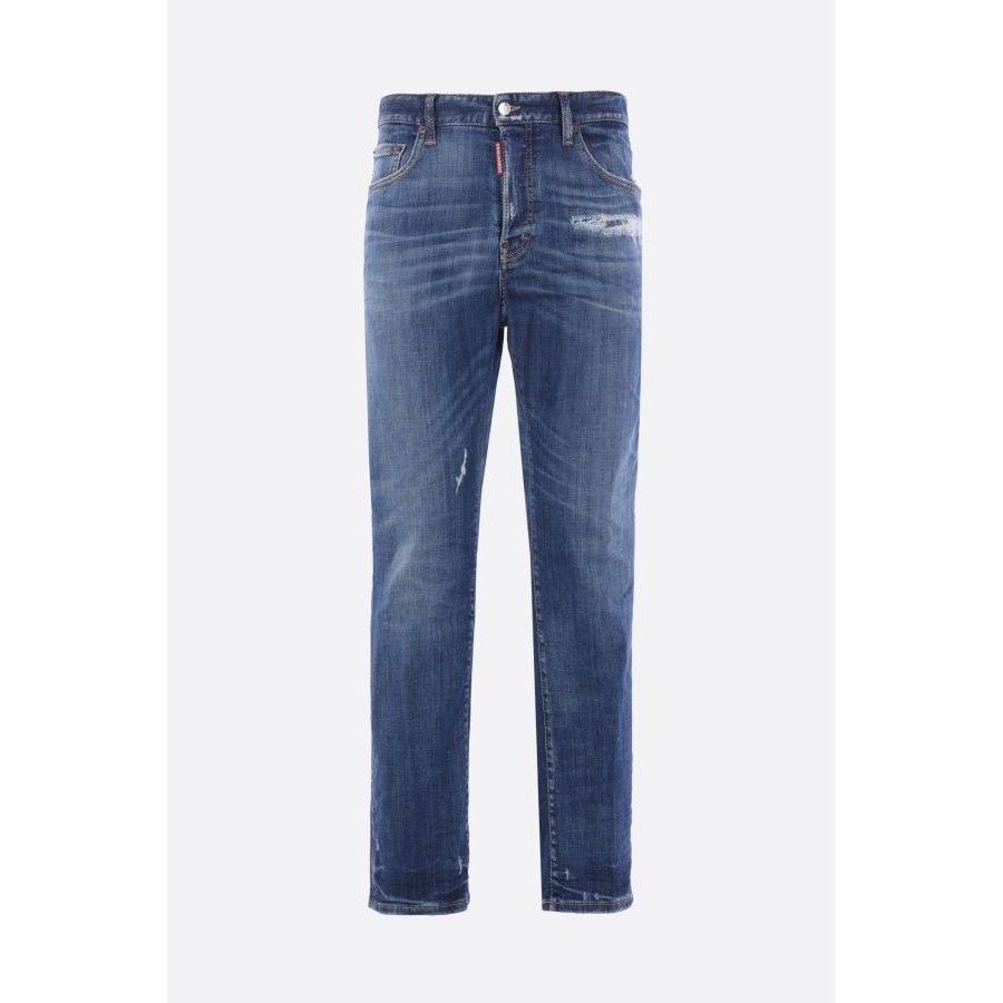 Dsquared2 DSQUARED2 642 Blue Distressed Denim Jeans New & Authentic (M Size US 38 / EU 54 - 1 Thumbnail