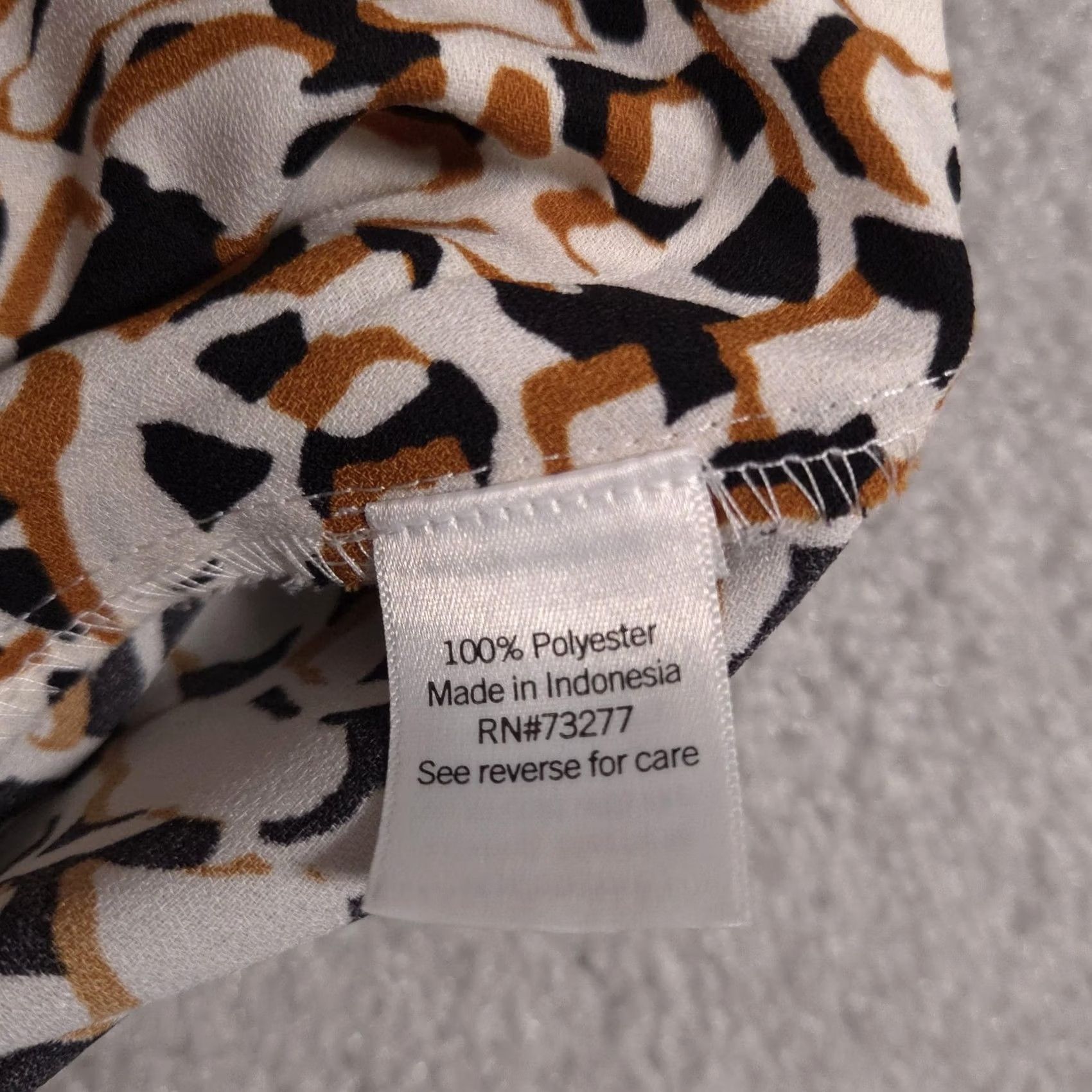 Nine West Nine West Blouse Womens Large Sleeveless Animal Print Top Career Workwear Size L / US 10 / IT 46 - 6 Thumbnail