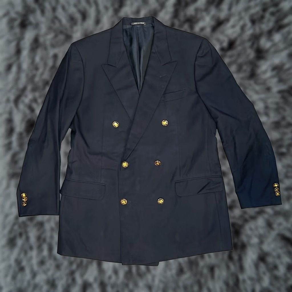 Corneliani Corneliani Blazer - 43L Wool Navy/Blue 2 Piece Men Regular Made in Italy Size 46R - 1 Thumbnail