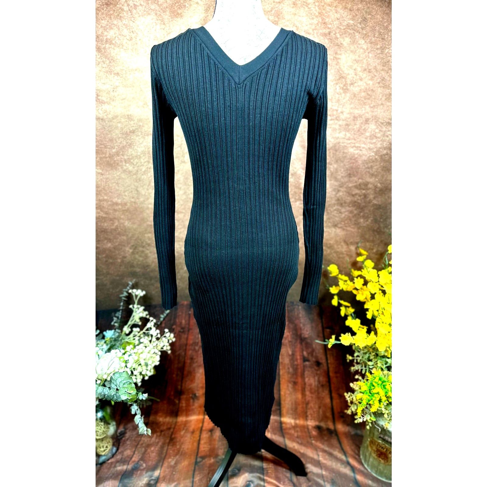 Other LITA By Ciara Rib Cardigan Button Front Midi Dress Black M Size M / US 6-8 / IT 42-44 - 14 Thumbnail