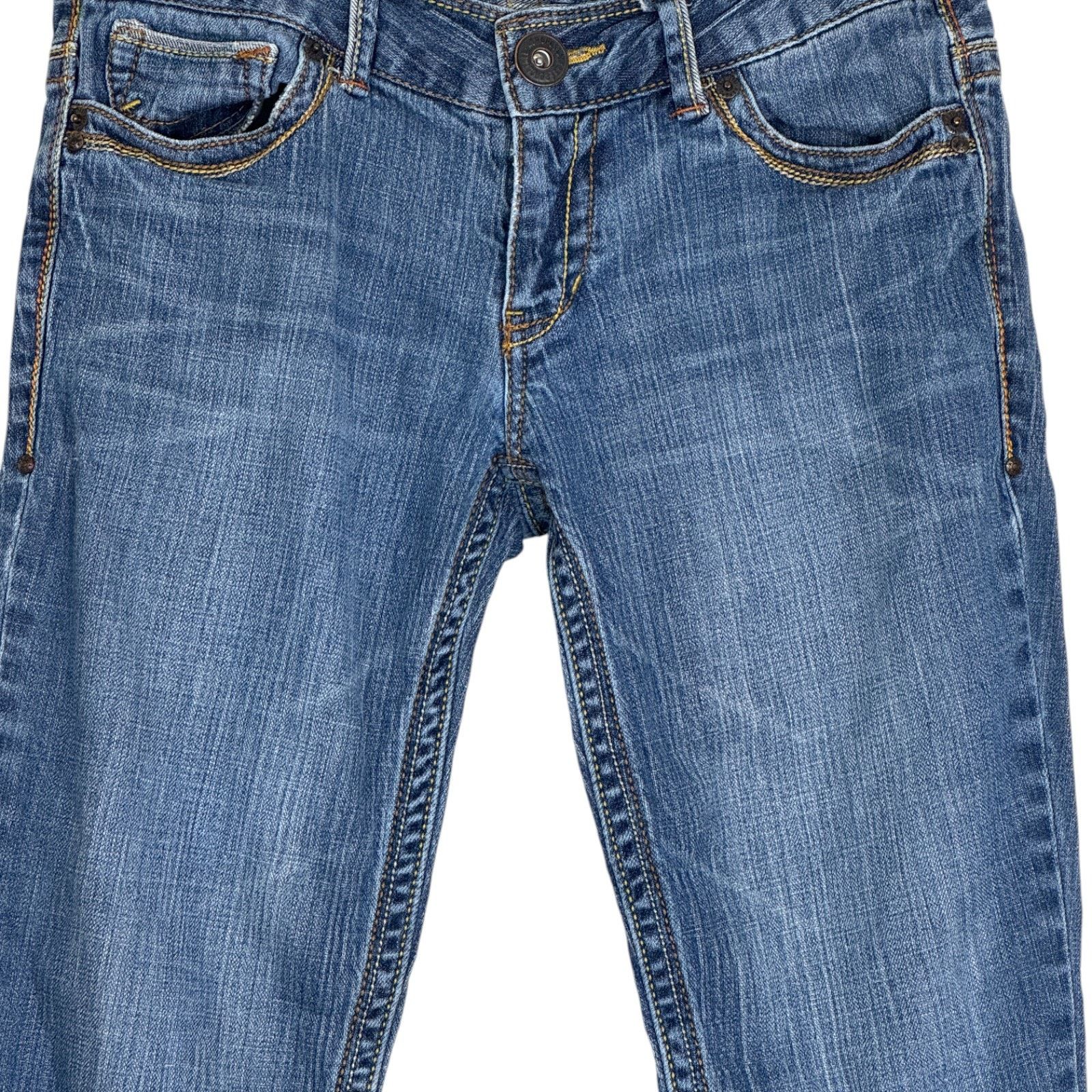 Aeropostale Aeropostale Womens Jeans Size 3/4 Blue Straight Leg Mid Rise Size 26" / US 2 / IT 38 - 2 Thumbnail