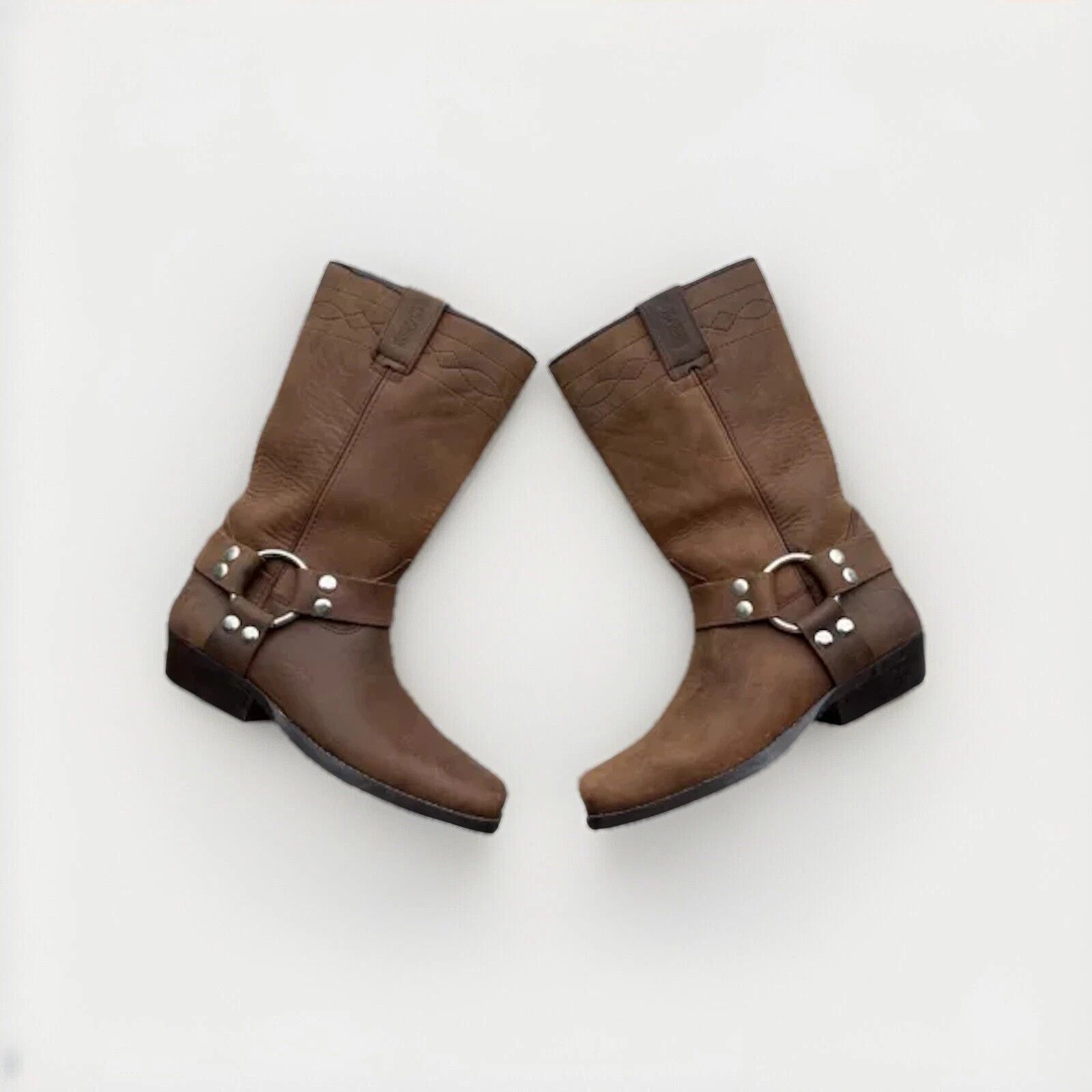 Vintage Bill Montana Womens Cowboy Western Boots Shoes Brown Learher Size US 6 / IT 36 - 5 Thumbnail