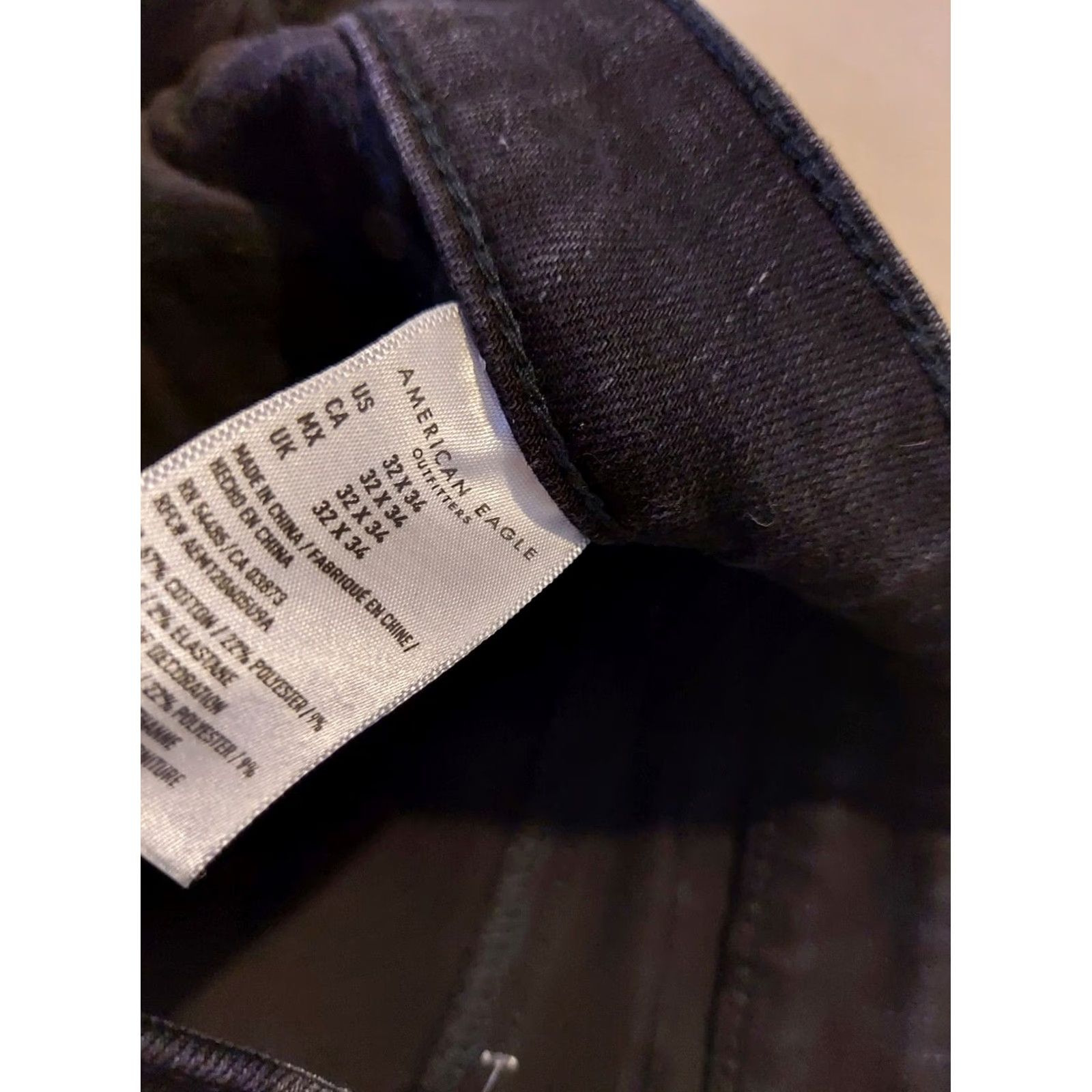 American Eagle Outfitters VINTAGE American Eagle Outfitters Jeans 32x34 Black Denim Pants Slim Straight Stretch Mens Jeans 32 34 Black Size US 32 / EU 48 - 7 Thumbnail