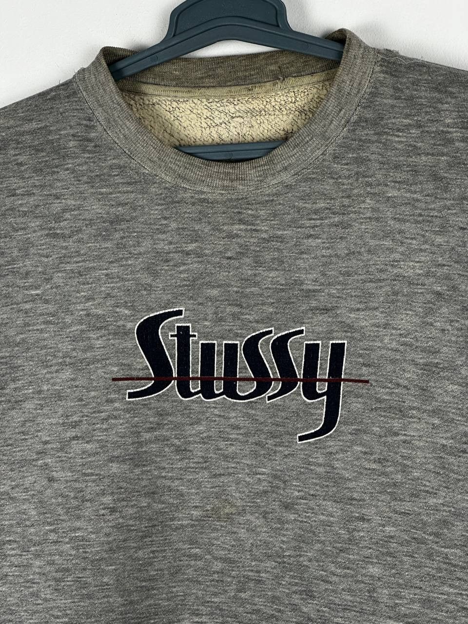 Stussy Stussy Vintage 90s Rare Grey Logo Sweatshirt Size US L / EU 52-54 / 3 - 4 Thumbnail