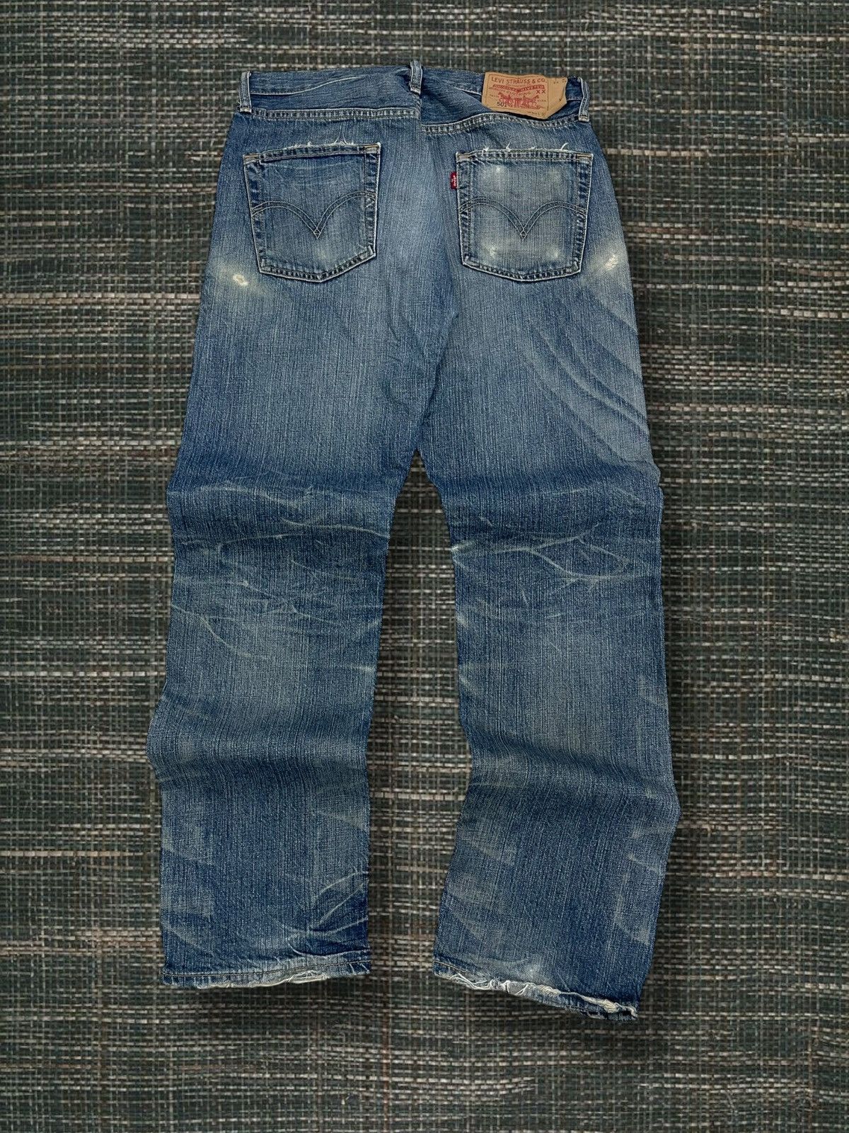 Levi's Vintage Clothing Vintage OG 1990s Designer Levis 501 Distressed Denim Size US 30 / EU 46 - 8 Thumbnail
