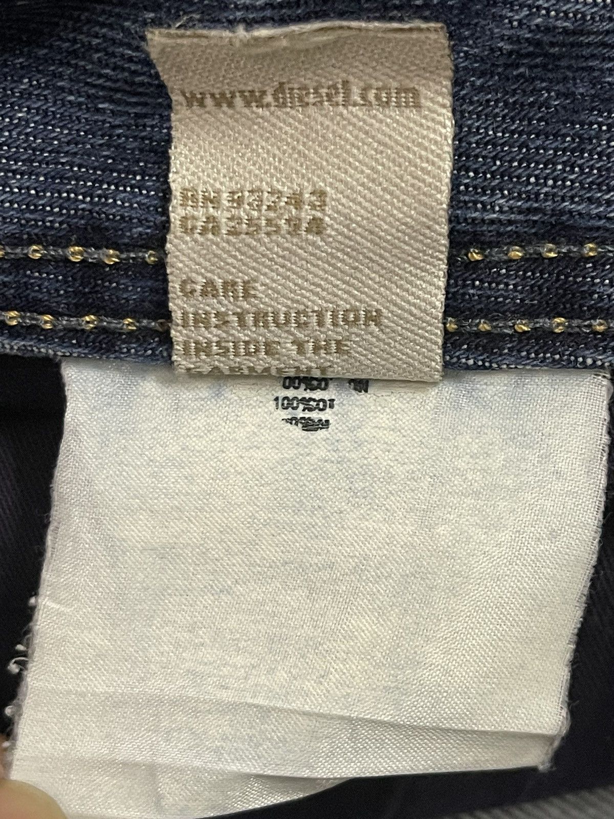 Diesel Vintage Diesel Industry Blue Wash Distress Bootcut Jeans Size US 32 / EU 48 - 12 Thumbnail