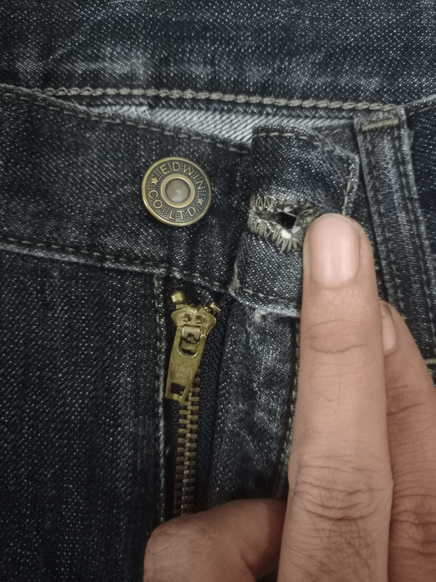 Edwin × Japanese Brand Vintage Japanese Edwin 402 Straight Leg Washed Black Jeans Size US 30 / EU 46 - 5 Thumbnail