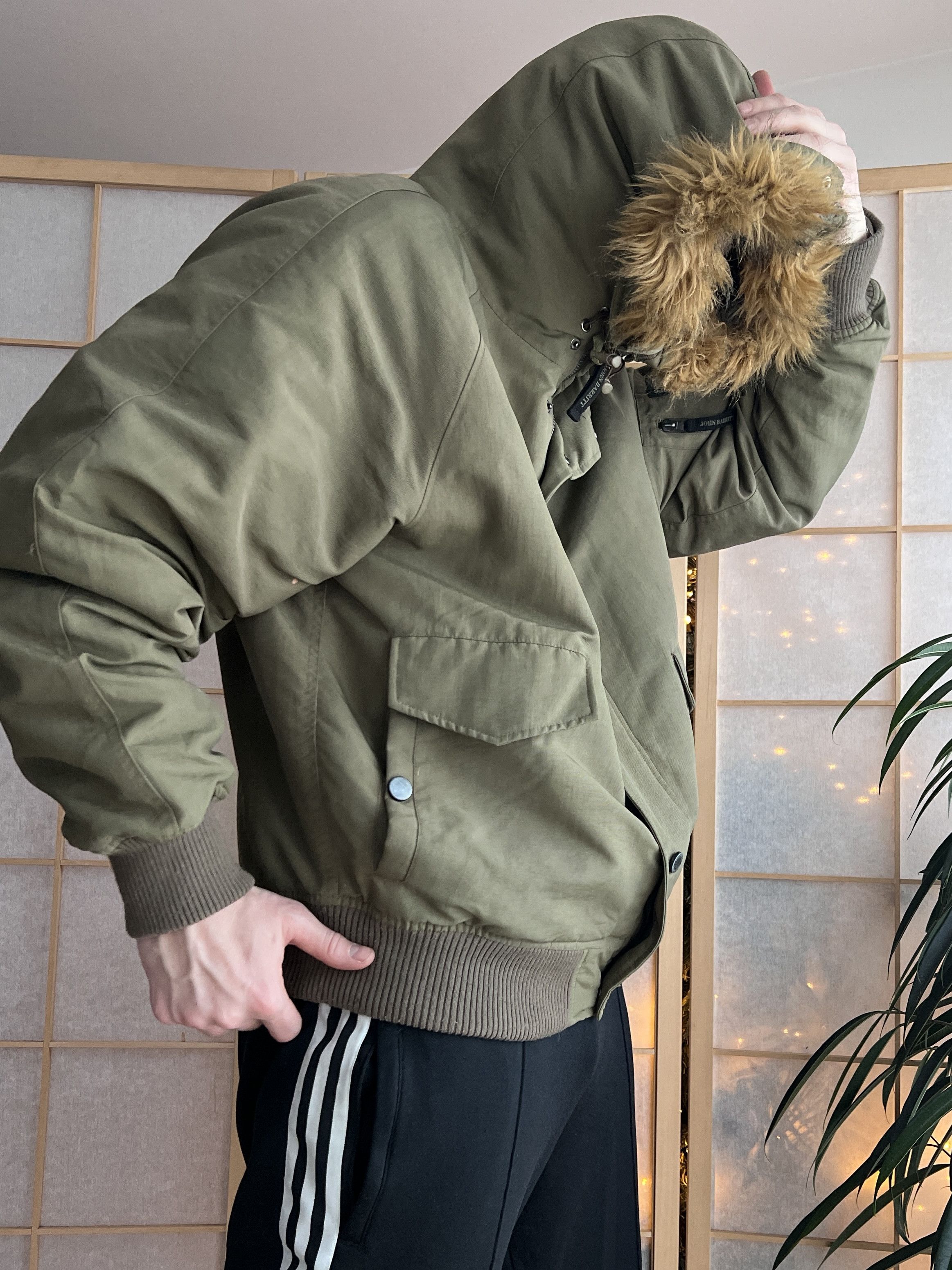 Le Grande Bleu (L.G.B.) Avant garde vintage faux fur hood bomber jacket y2k cropped Size US L / EU 52-54 / 3 - 10 Thumbnail