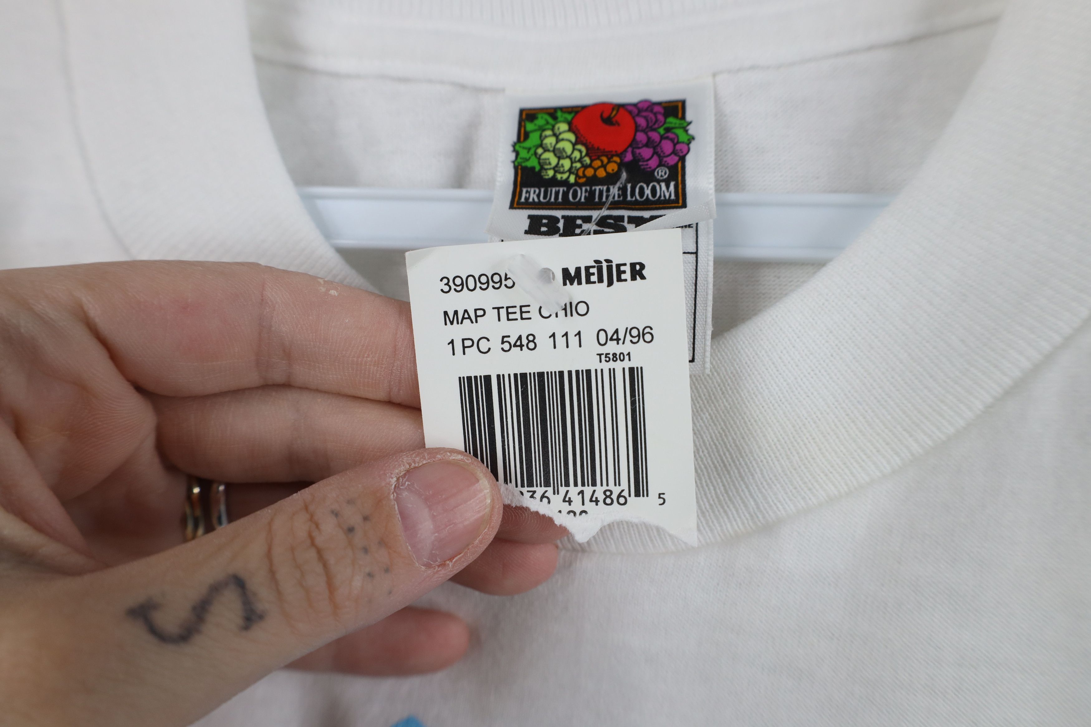 Vintage Deadstock Vintage 90s Ohio City Short Sleeve T-Shirt White Size US XL / EU 56 / 4 - 10 Thumbnail