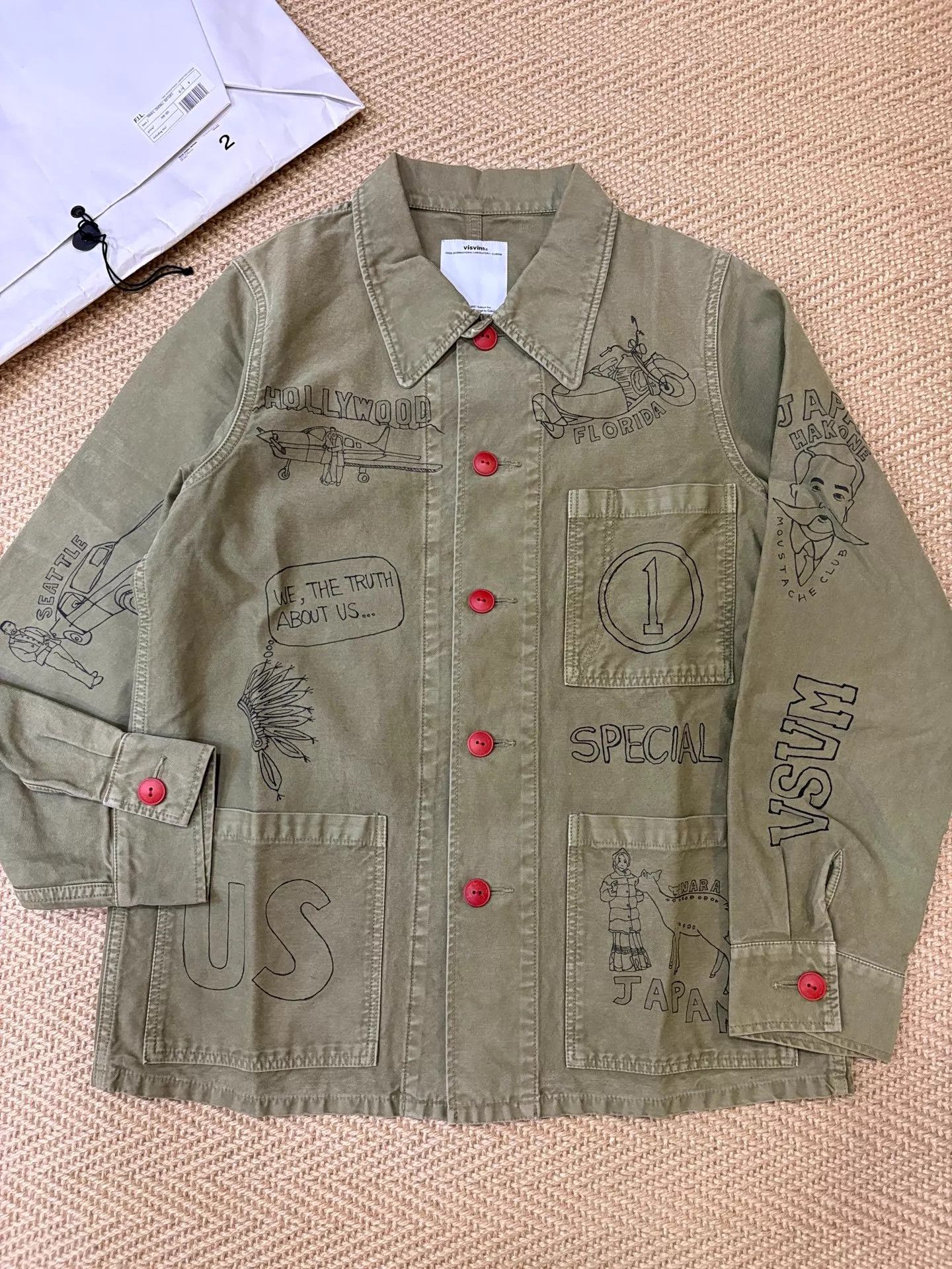Visvim VISVIM TRAVAIL COVERALL SKETCHES FIL Washed Jacket M (2) Size US M / EU 48-50 / 2 - 1 Thumbnail