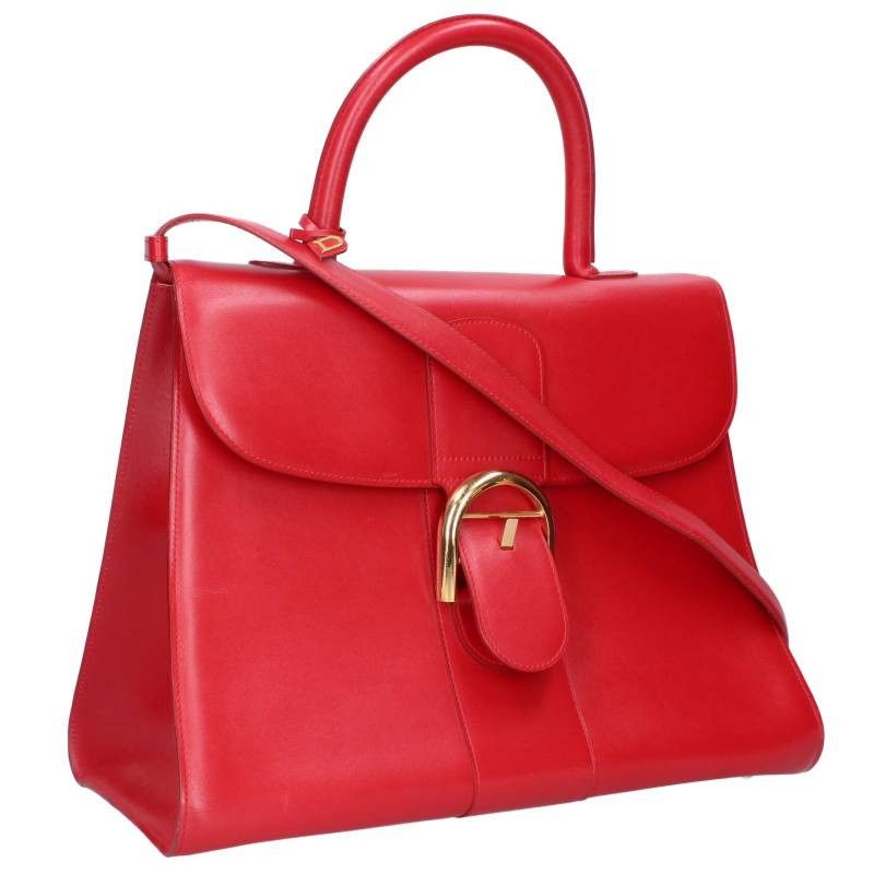 Delvaux DELVAUX Brillant GM Leather 2-Way Handbag Red Size GM Size ONE SIZE - 1 Thumbnail