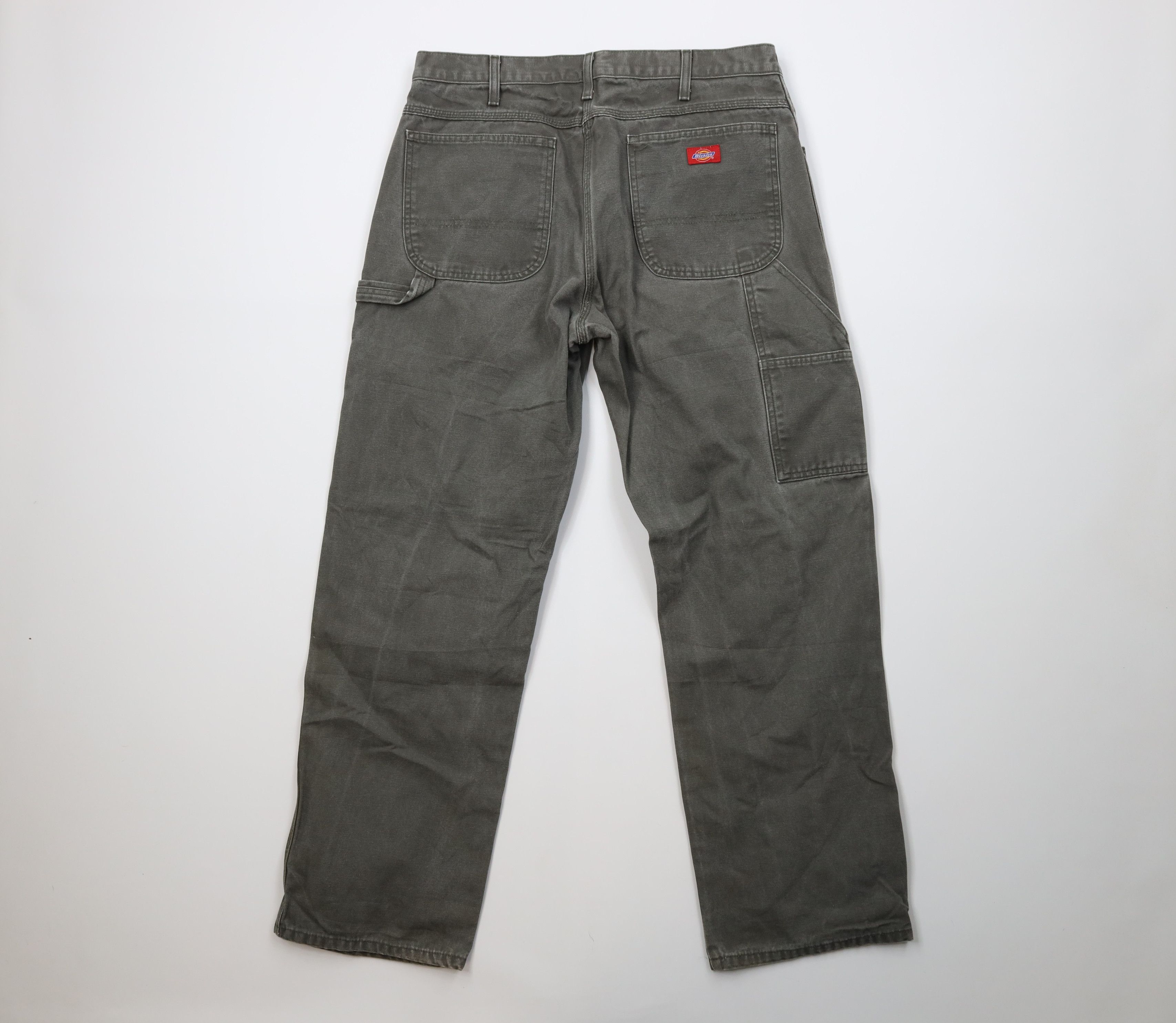Dickies Vintage Y2K Dickies Canvas Wide Leg Dungaree Pants Green Size US 36 / EU 52 - 8 Thumbnail