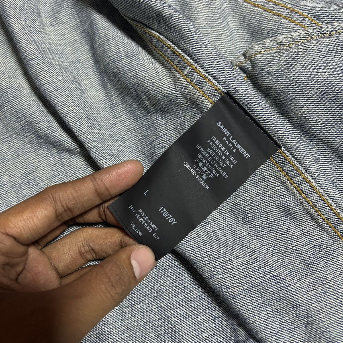 Saint Laurent Paris SAINT LAURENT PARIS Vintage Dresses Blue Denim Size L / US 10 / IT 46 - 19 Thumbnail