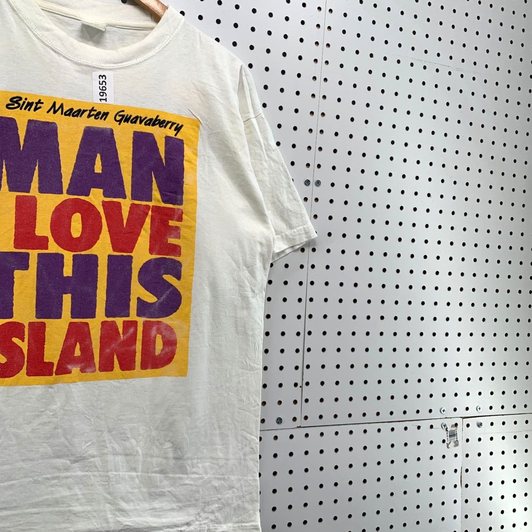 Paradise VINTAGE Sint Maarteen Shirt White I Love This Island Adult Medium Short Sleeve Mens Size US M / EU 48-50 / 2 - 4 Thumbnail