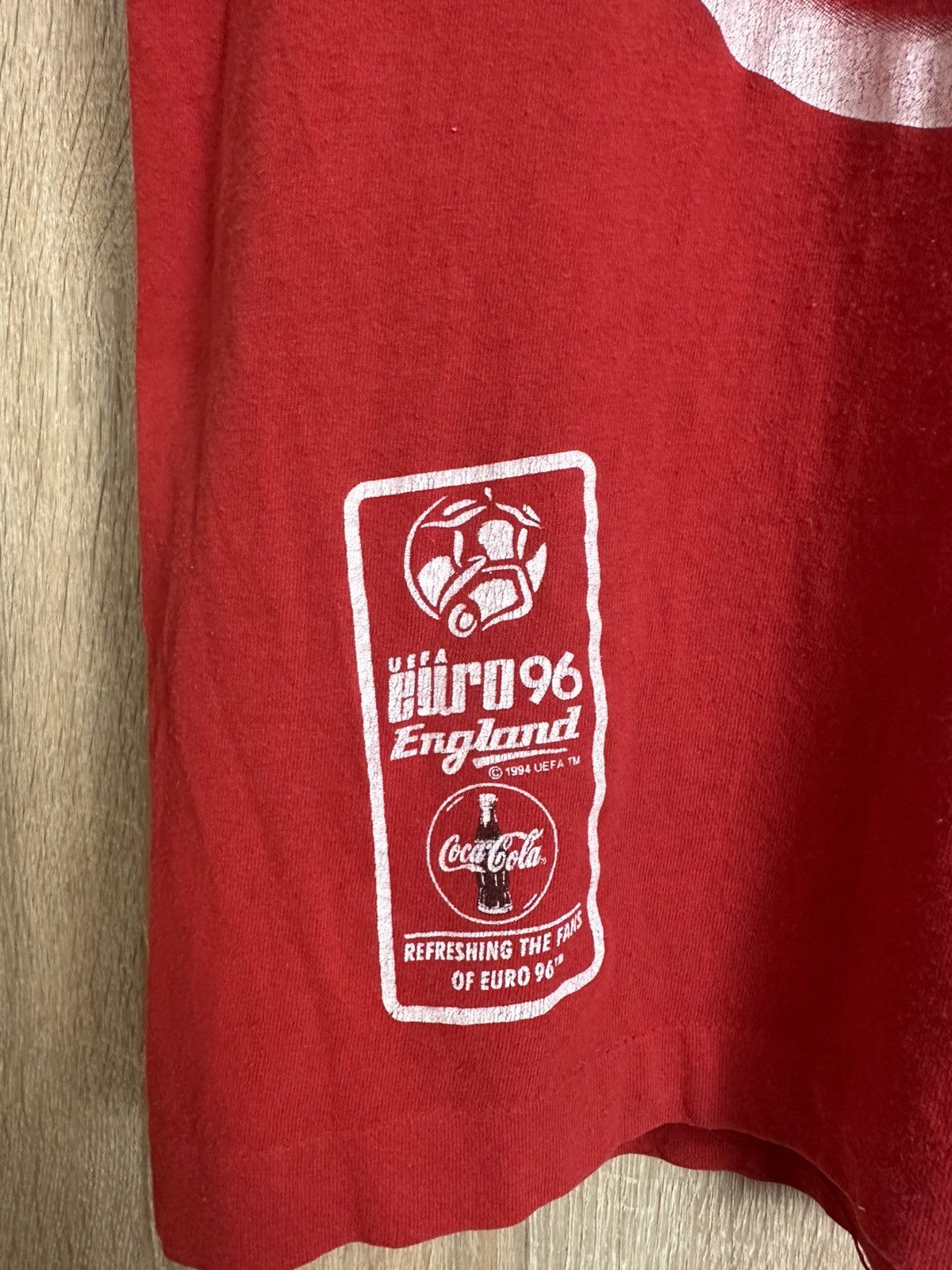 Coca Cola 🔥 UEFA EURO 1996 ENGLAND Coca Cola Graphic Print T Shirt Size US M / EU 48-50 / 2 - 3 Thumbnail