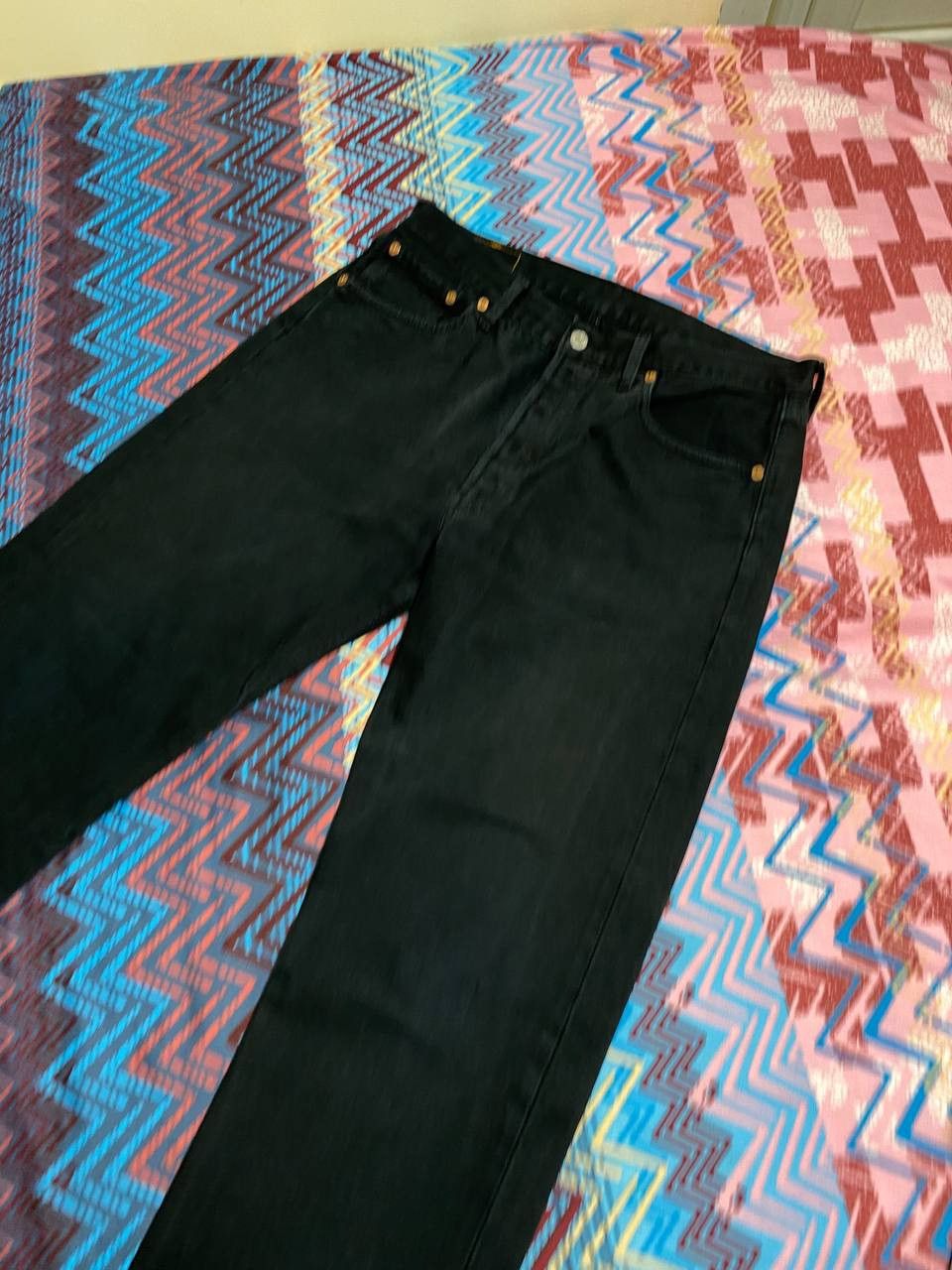 Levi's × Vintage Vintage 90s Levi's 501 Black Denim Opium Jeans Size US 34 / EU 50 - 12 Thumbnail