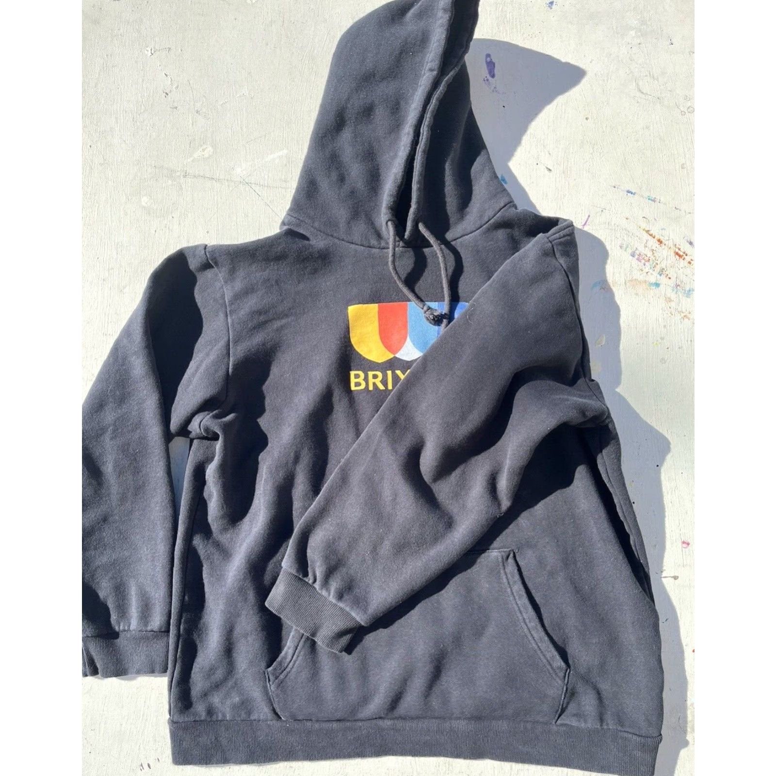 Brixton Men’s Brixton Sweatshirt Black Spell-Out Logo XL Cotton Beach Motor Streetwear Shirt Size US XL / EU 56 / 4 - 4 Thumbnail