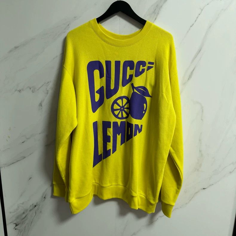 Gucci Gucci Yellow lemon sweatshirt 2502-Nextarrow Size US XL / EU 56 / 4 - 1 Thumbnail