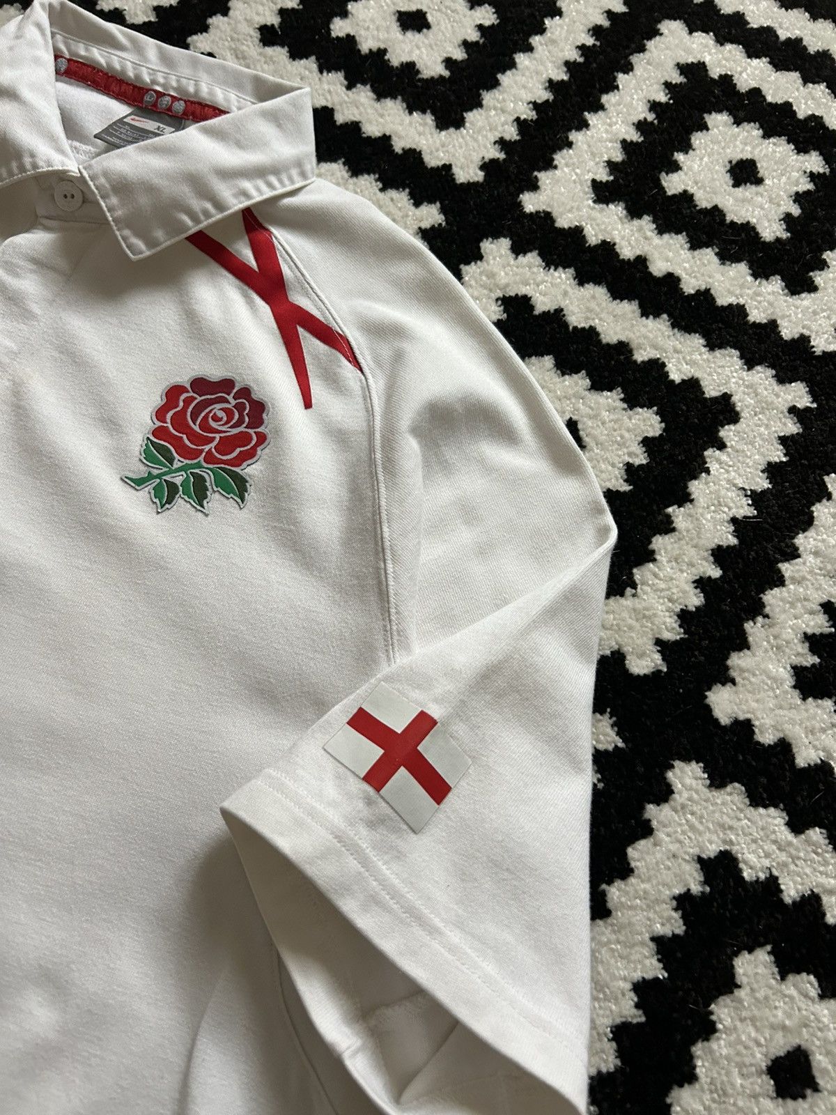 Nike × Vintage Vintage Nike Rugby Big logo Y2k England rugby jersey Size US XL / EU 56 / 4 - 4 Thumbnail