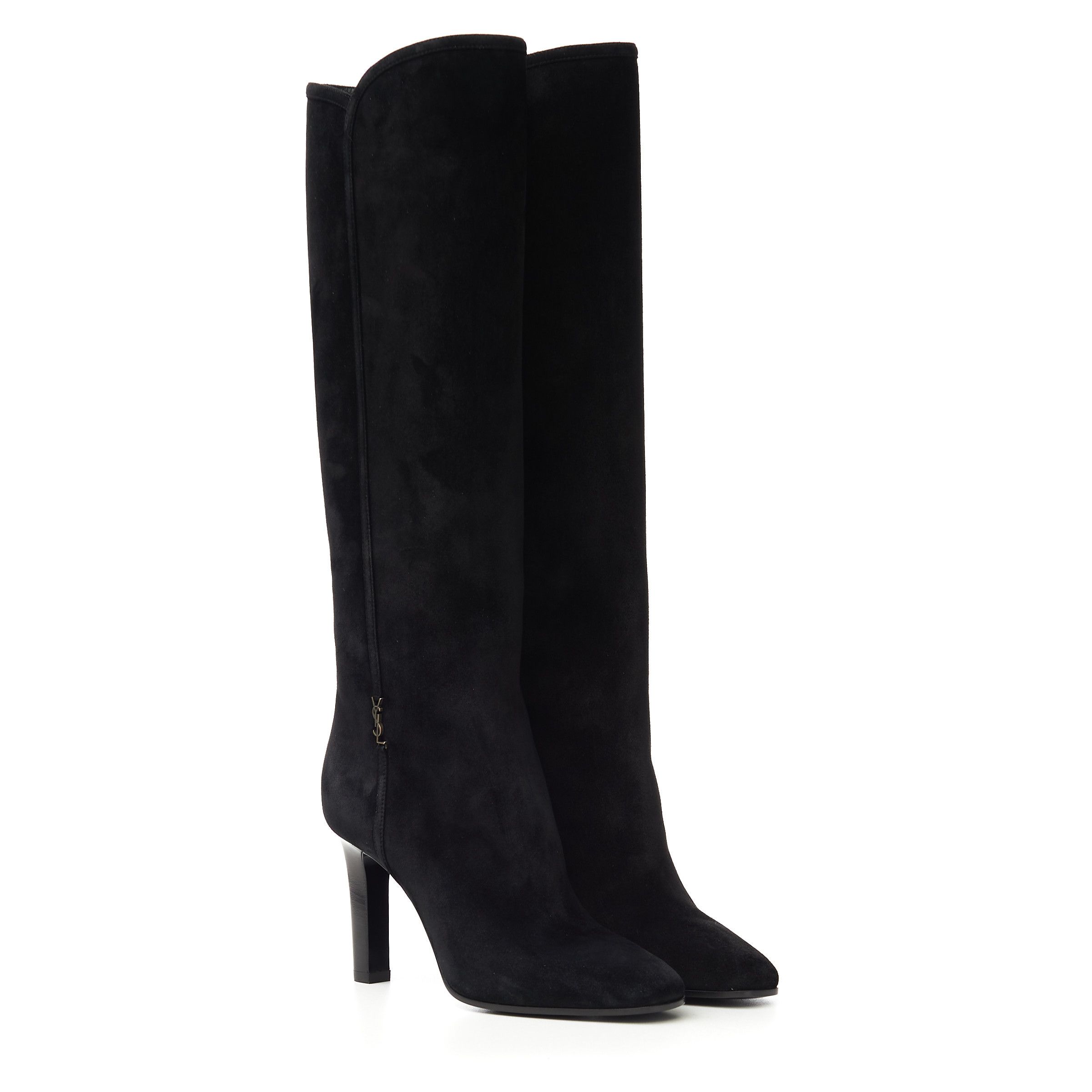 Saint Laurent Paris JANE Boots In Black Suede With YSL Detail Size US 6.5 / IT 36.5 - 1 Thumbnail