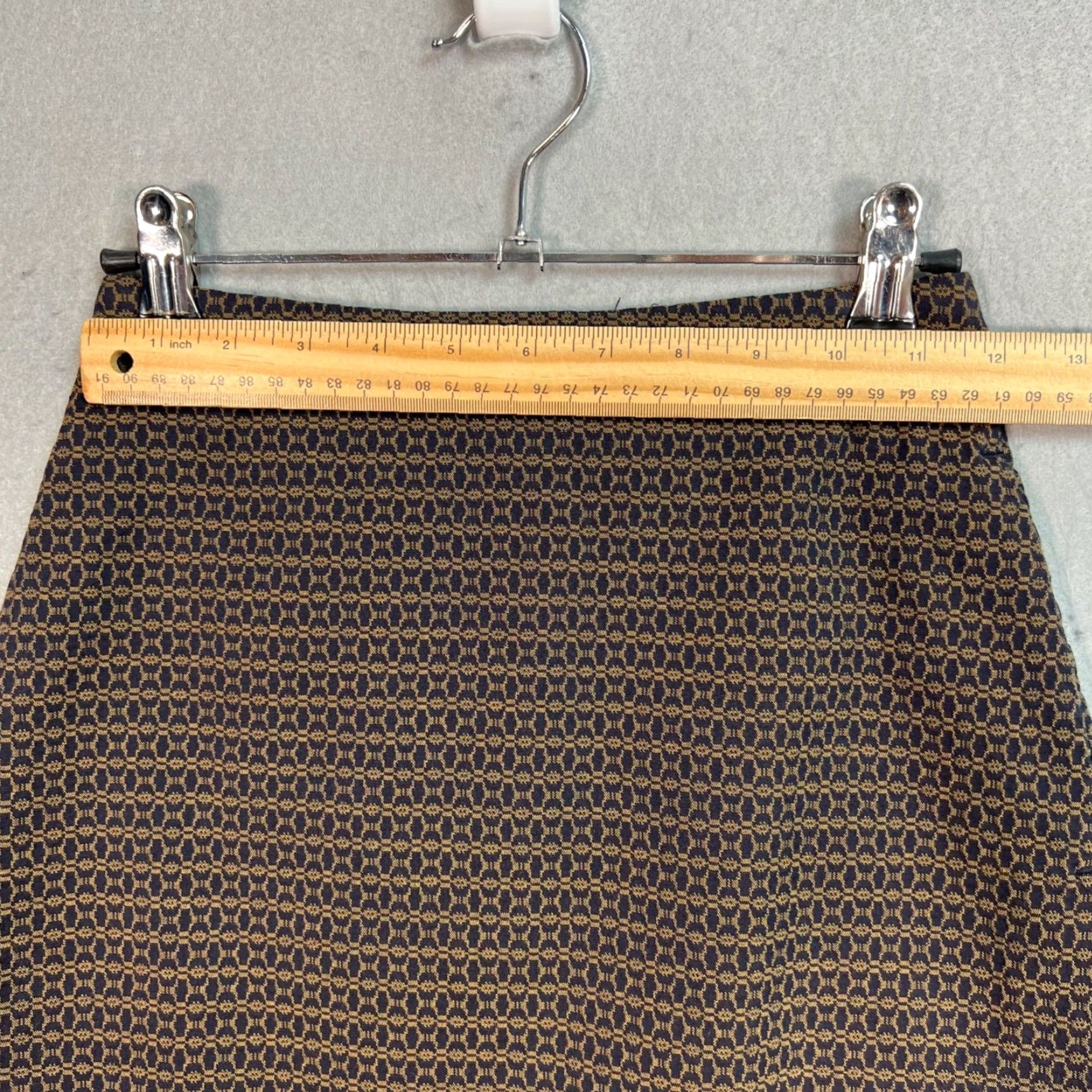 Vintage VINTAGE Wilfred A-Line Mini Skirt 00 Black Geometric Cotton Blend Womens Size 24" / US 00 / IT 34 - 5 Thumbnail