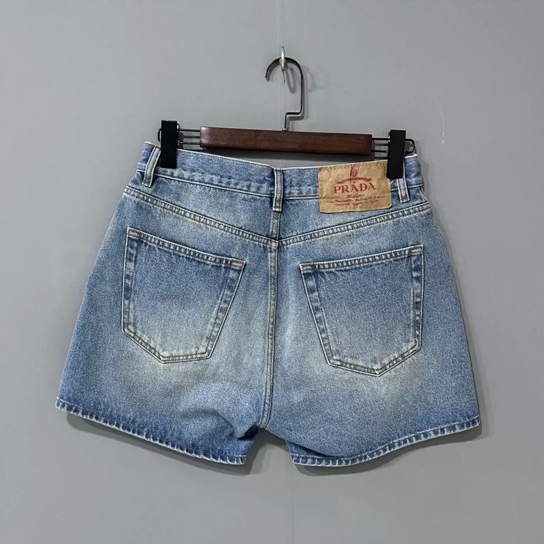 Prada Prada Pocket logo denim shorts 2502-Nextarrow Size US 30 / EU 46 - 3 Thumbnail