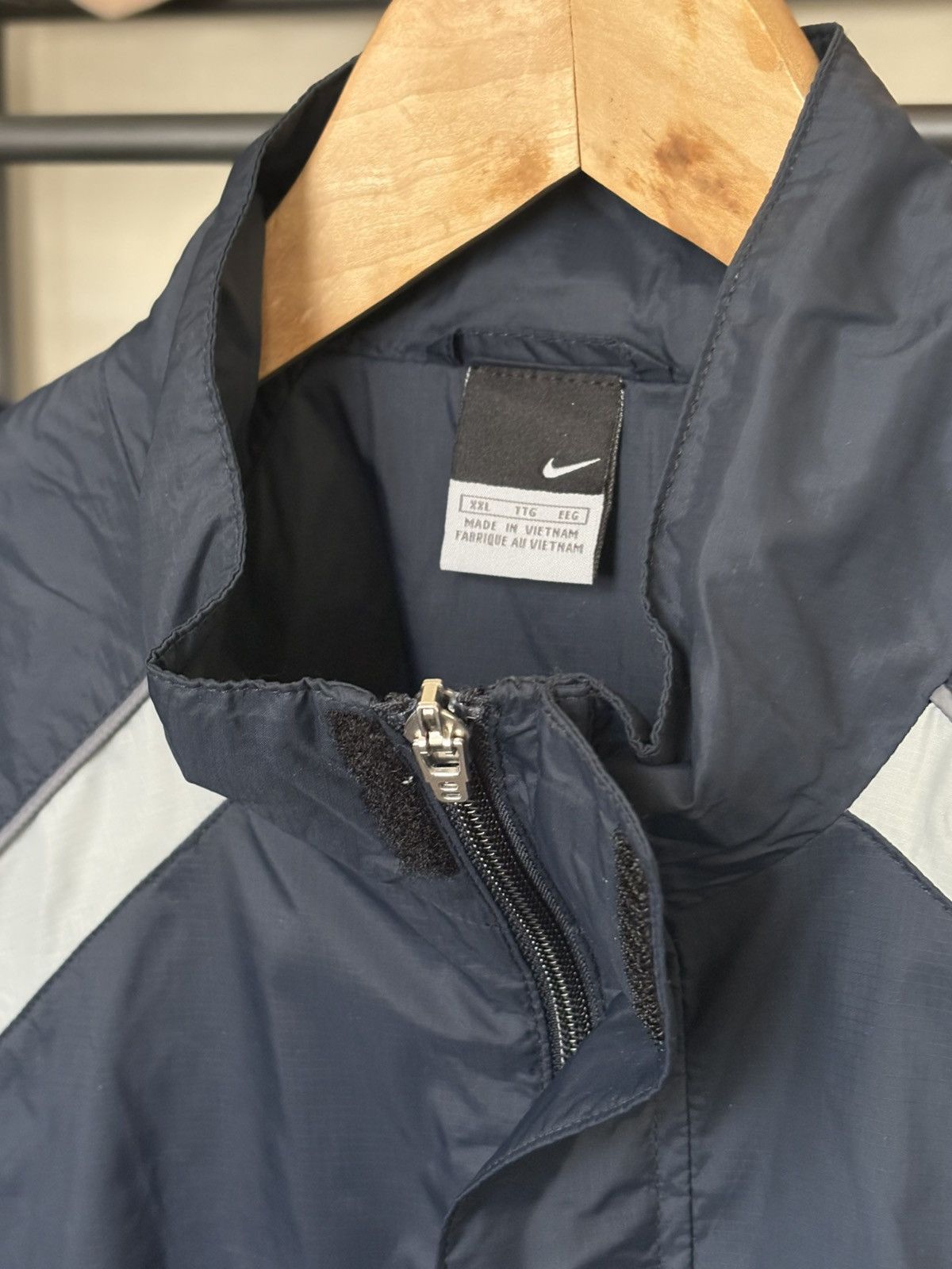 Nike Nike XXL Y2K Navy Blue Windbreaker Size US XXL / EU 58 / 5 - 3 Thumbnail