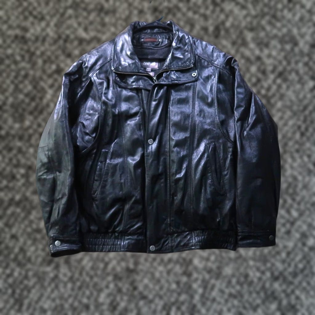 Vintage VINTAGE Wilsons Leather Bomber Jacket Black Leather Full Zip Insulated XLT Men’s Mid-Length Coat/Casual Winter 90s Size US XL / EU 56 / 4 - 1 Thumbnail