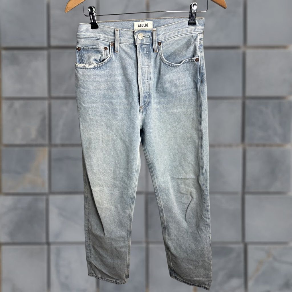 Agolde VINTAGE AGOLDE 90s Pinch Jeans Womens 29 Blue Light Wash Mom Fit Button Fly Denim Ladies Size 29" - 1 Thumbnail