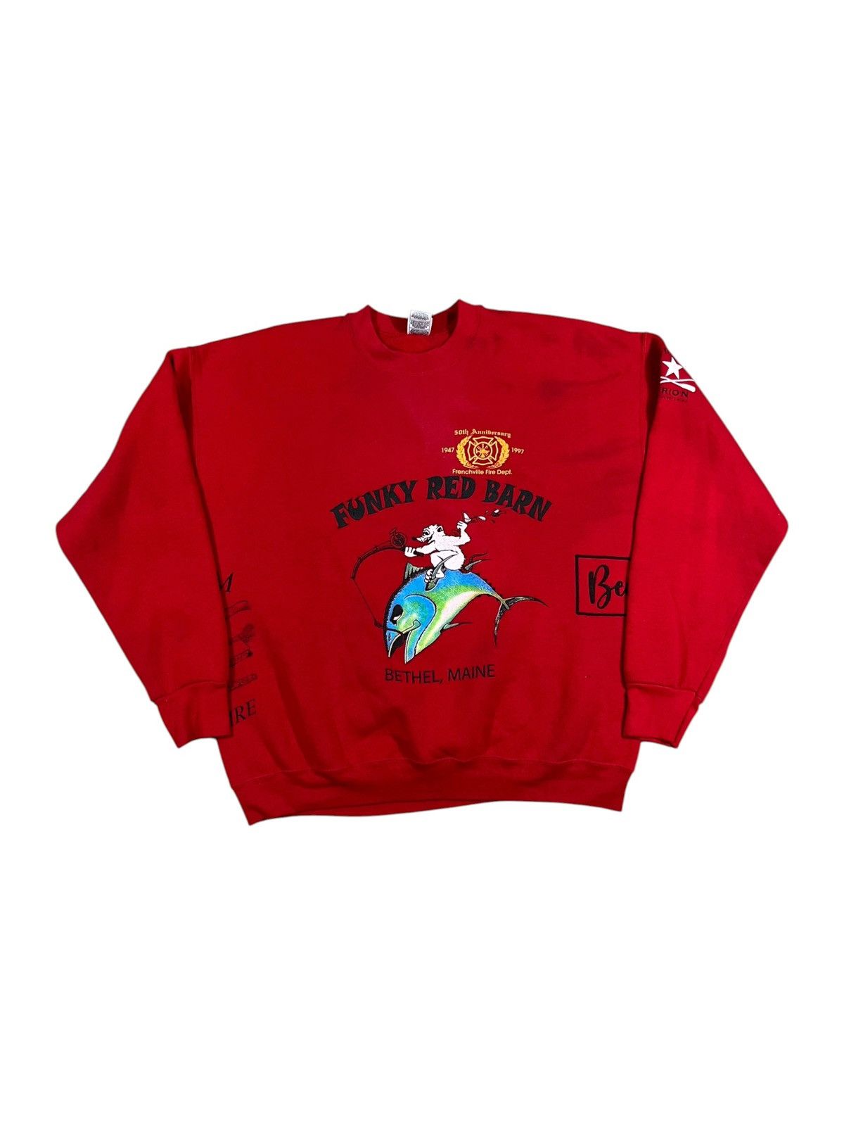 Vintage Vintage 90s Test Print Faded Red Crewneck Sweatshirt Size US XXL / EU 58 / 5 - 1 Thumbnail