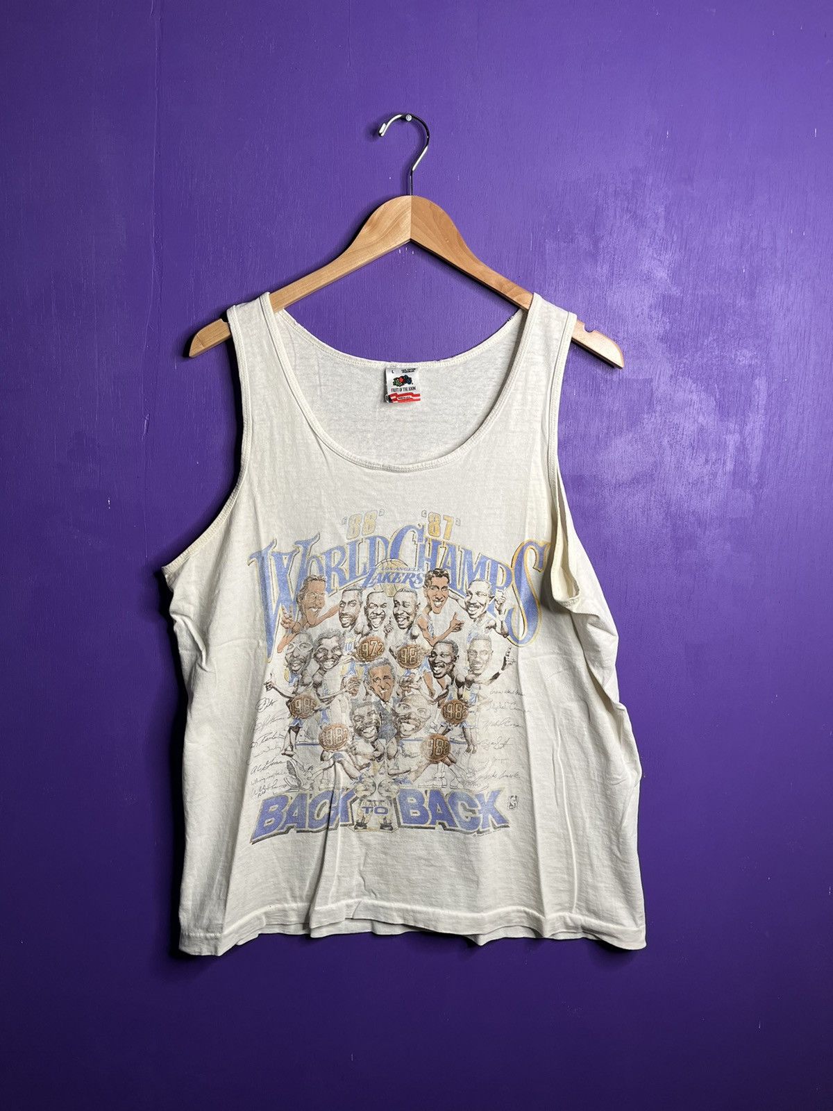 NBA × Vintage Vintage 87/88 Los Angeles lakers champions tank top Size US L / EU 52-54 / 3 - 1 Thumbnail