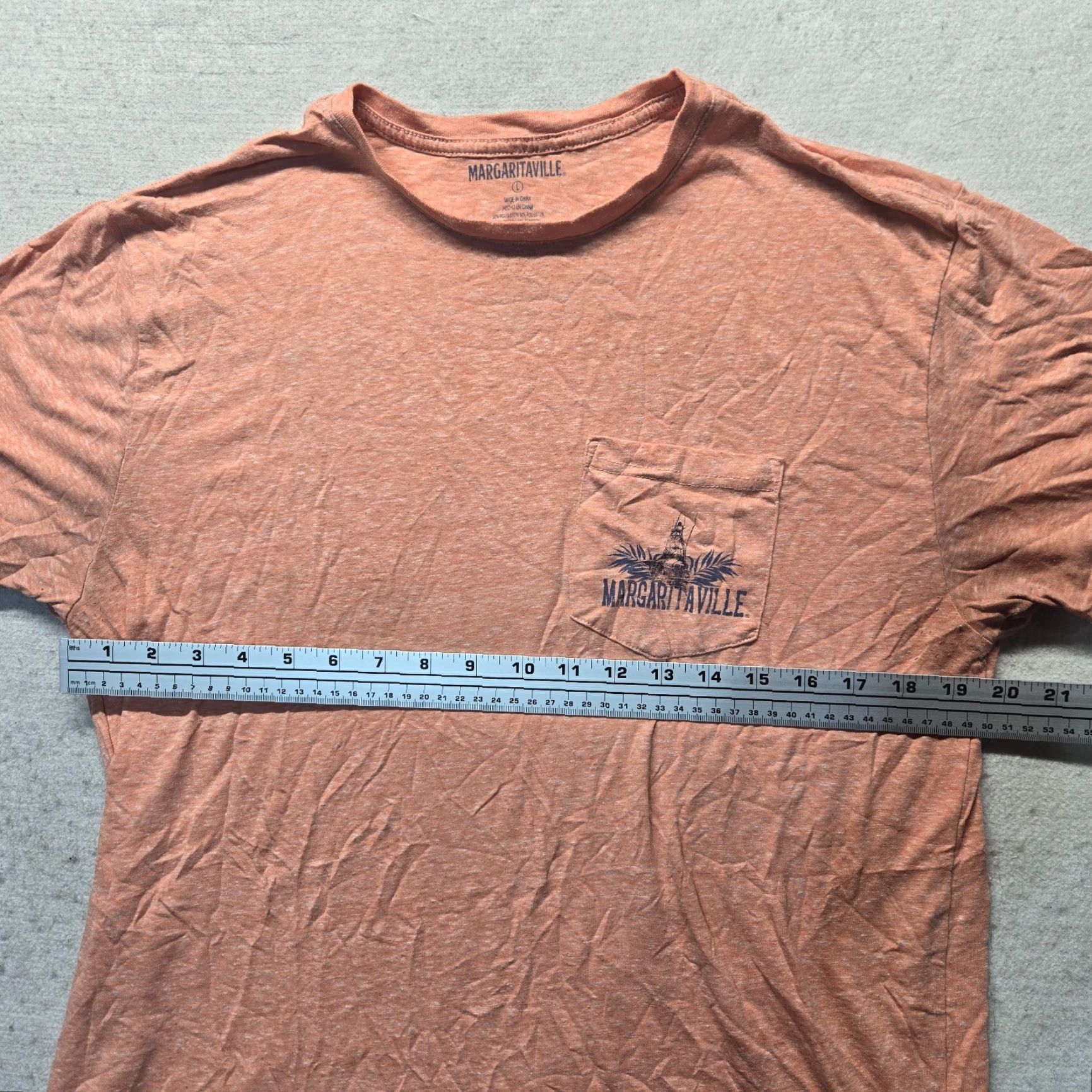 Vintage Margaritaville Shirt T-Shirt Men L Peach Pocket Grand Slam Fishing Tournament Adult Mens 90s Beach Fish Size US L / EU 52-54 / 3 - 4 Thumbnail