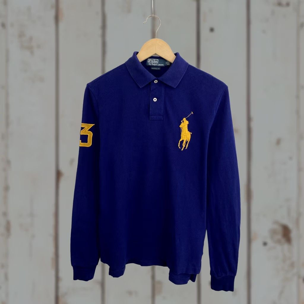 Ralph Lauren VINTAGE Ralph Lauren Polo Long Sleeve Shirt S Dark blue 90s 1990s Mens Size US S / EU 44-46 / 1 - 1 Thumbnail