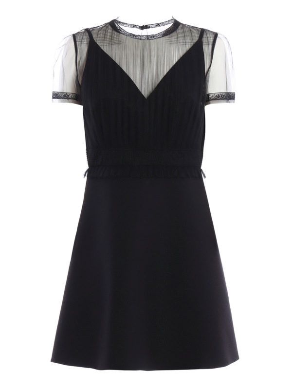 Valentino o1y0326 Mini Dress in Black Size M / US 6-8 / IT 42-44 - 1 Thumbnail