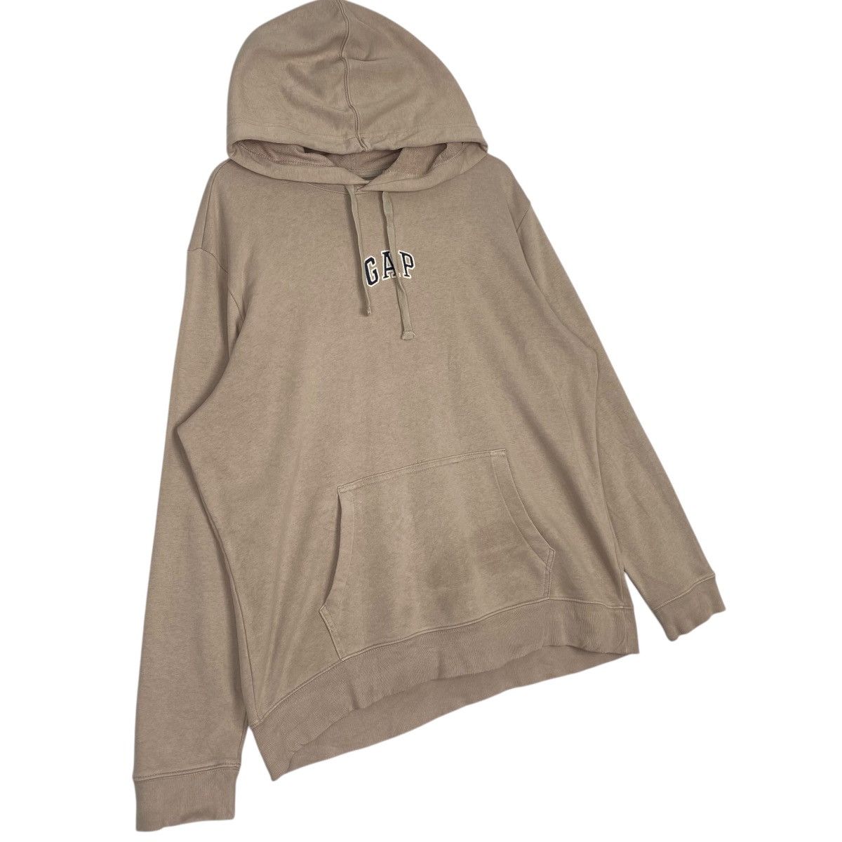 Vintage Vintage Gap Hoodie Sweater Beige Pullover Jumper Size L Size US L / EU 52-54 / 3 - 3 Thumbnail