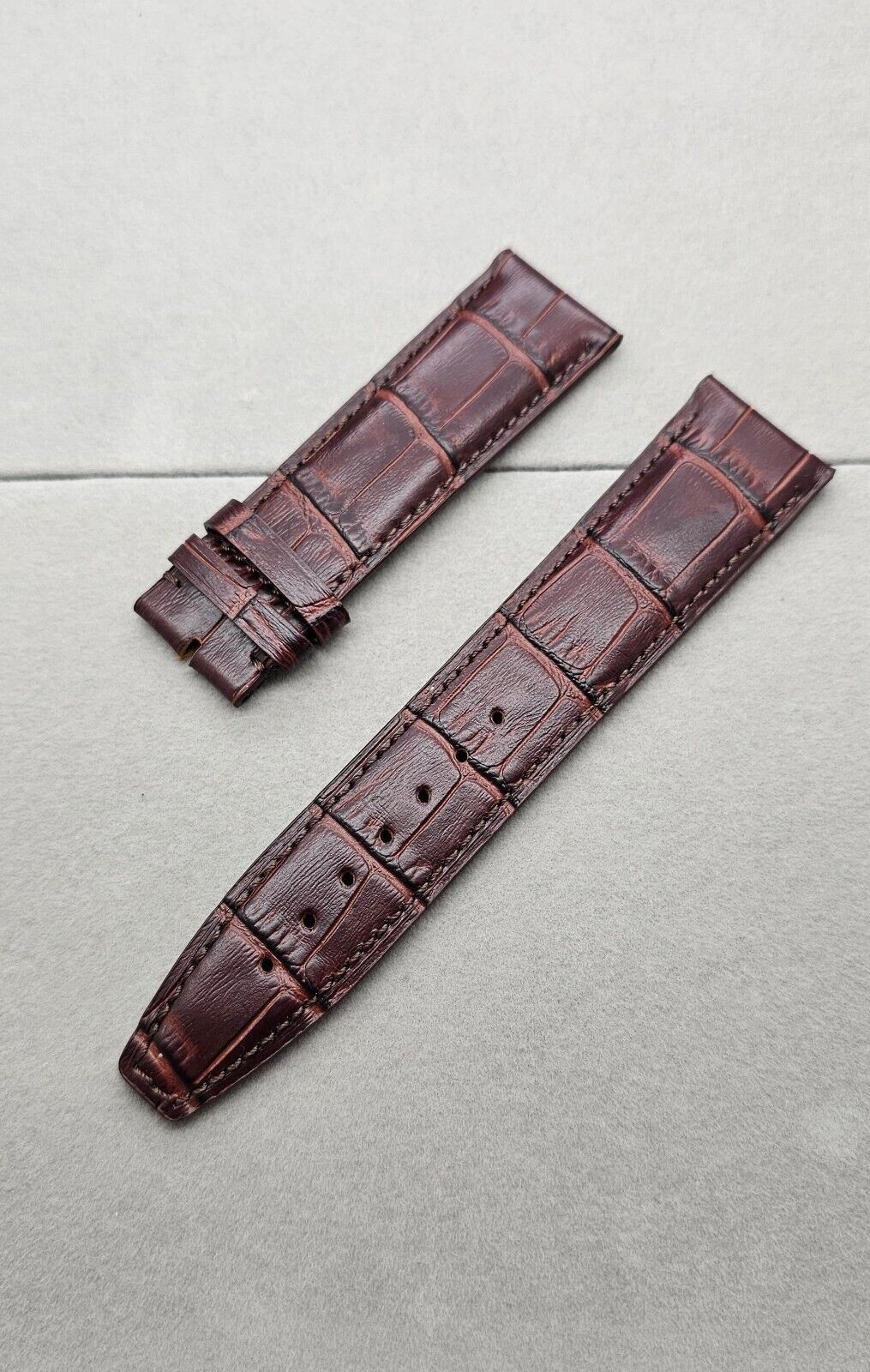 IWC Schaffhausen IWC 22MM Brown Leather Watch Strap Suitable for IWC watchs Size ONE SIZE - 1 Thumbnail