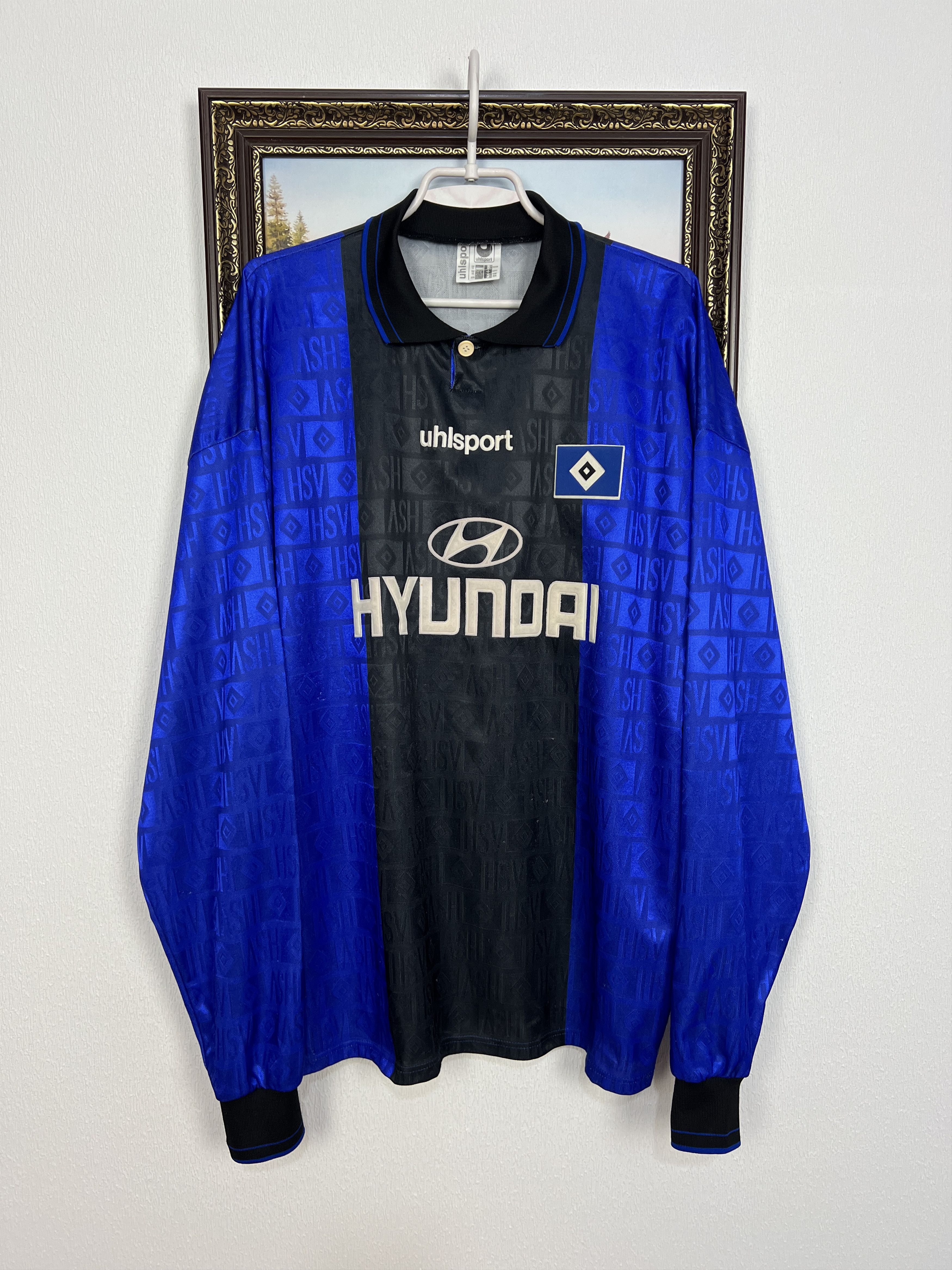 Vintage Hamburg Away football shirt Soccer Long Sleeve Jersey Trikot Size US XXL / EU 58 / 5 - 1 Thumbnail