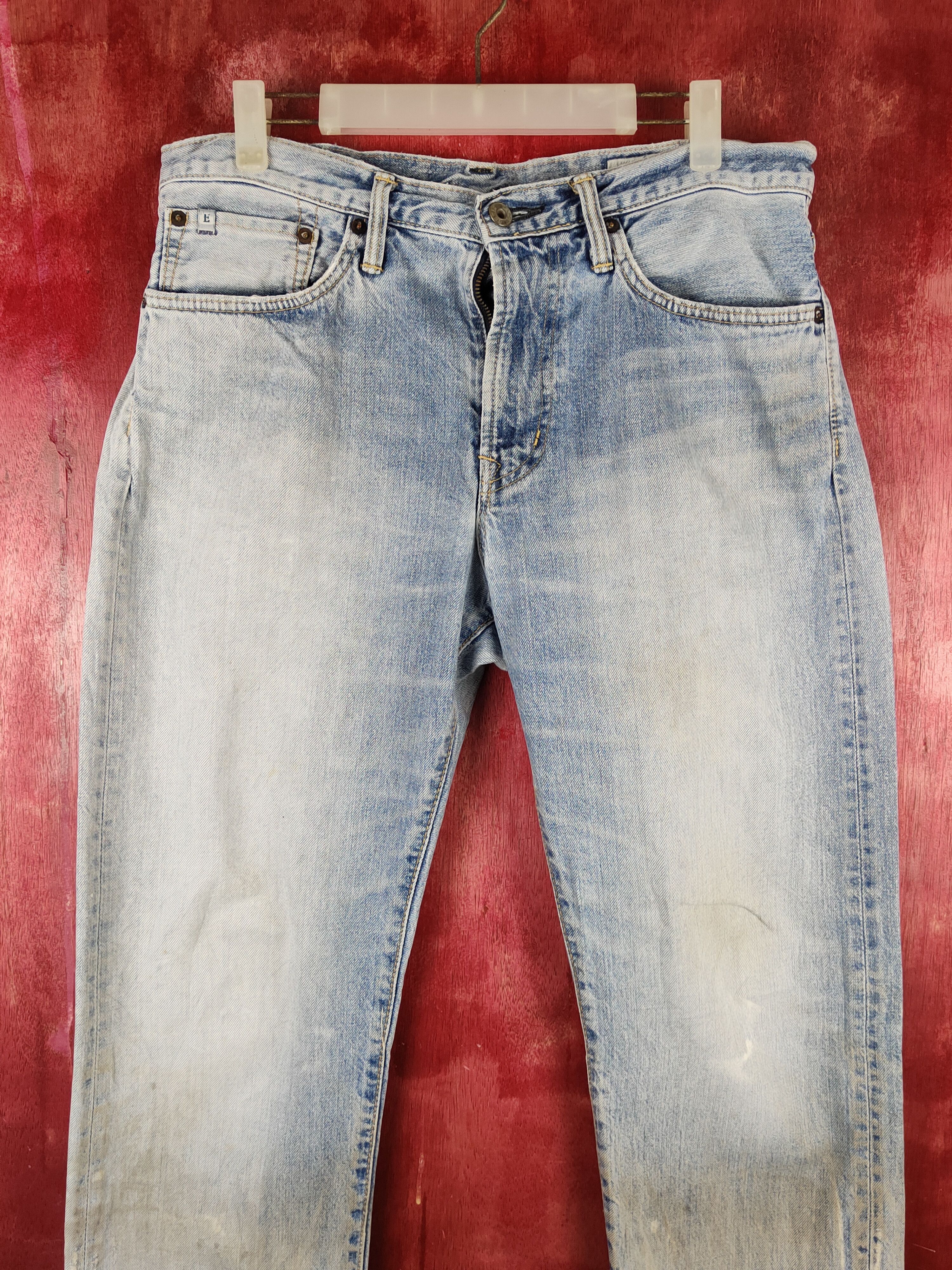 Edwin Edwin Blue Faded Distressed Ripped Jeans #S1636 Size US 31 - 2 Thumbnail