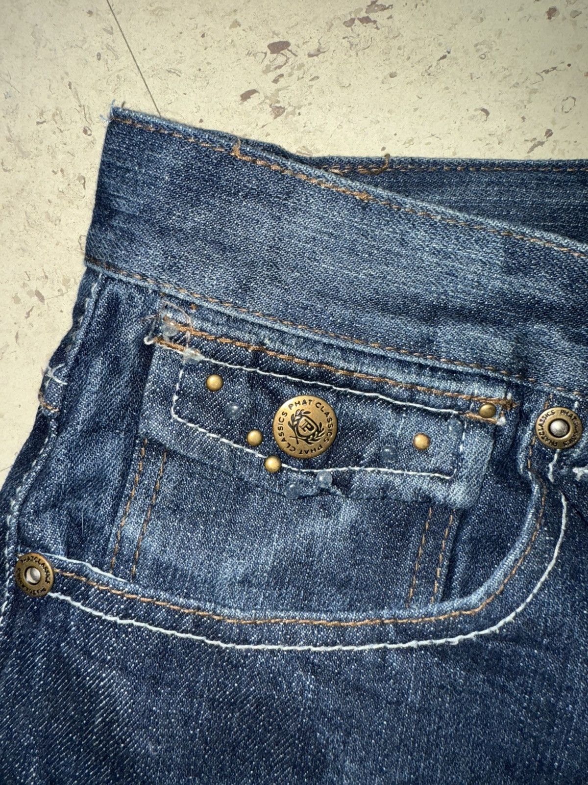 Phat Farm Embroidered Phat Farm Jean Shorts Size US 36 / EU 52 - 4 Thumbnail