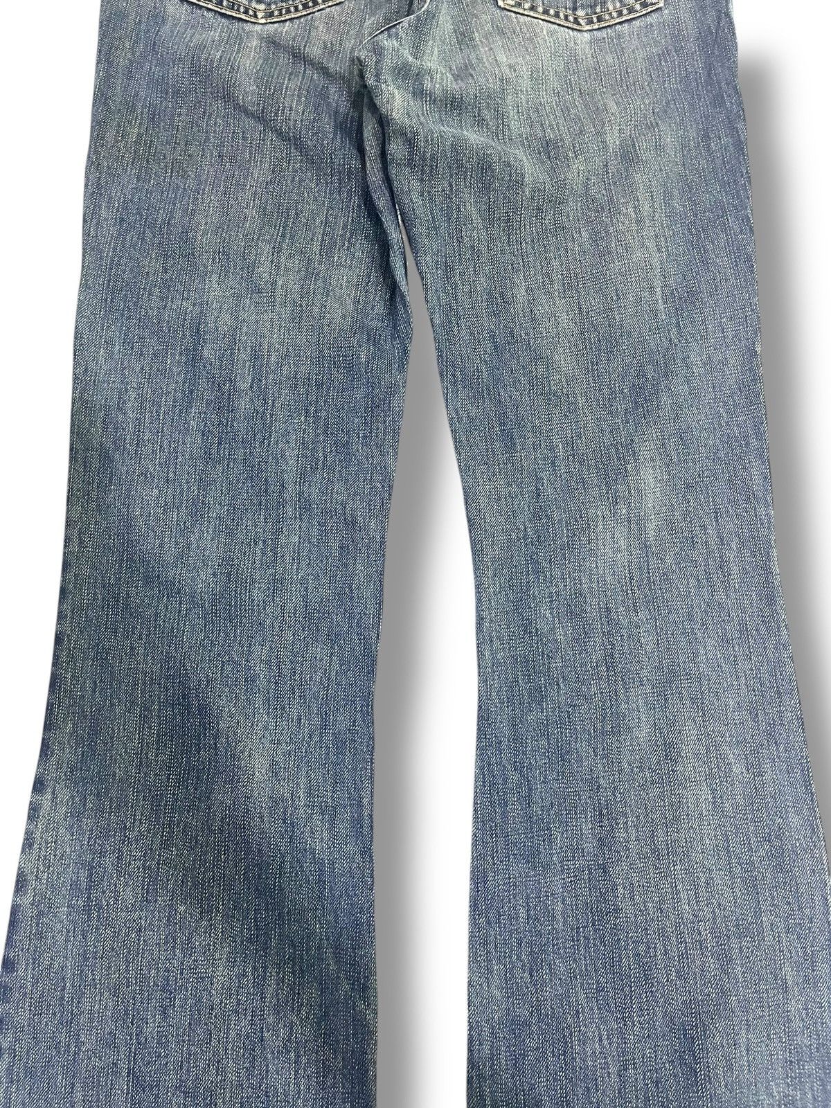 If Six Was Nine × Japanese Brand × Le Grande Bleu (L.G.B.) FLARE💥 Y2K EDWIN WASHED BLUE DENIM Size 31" - 10 Thumbnail
