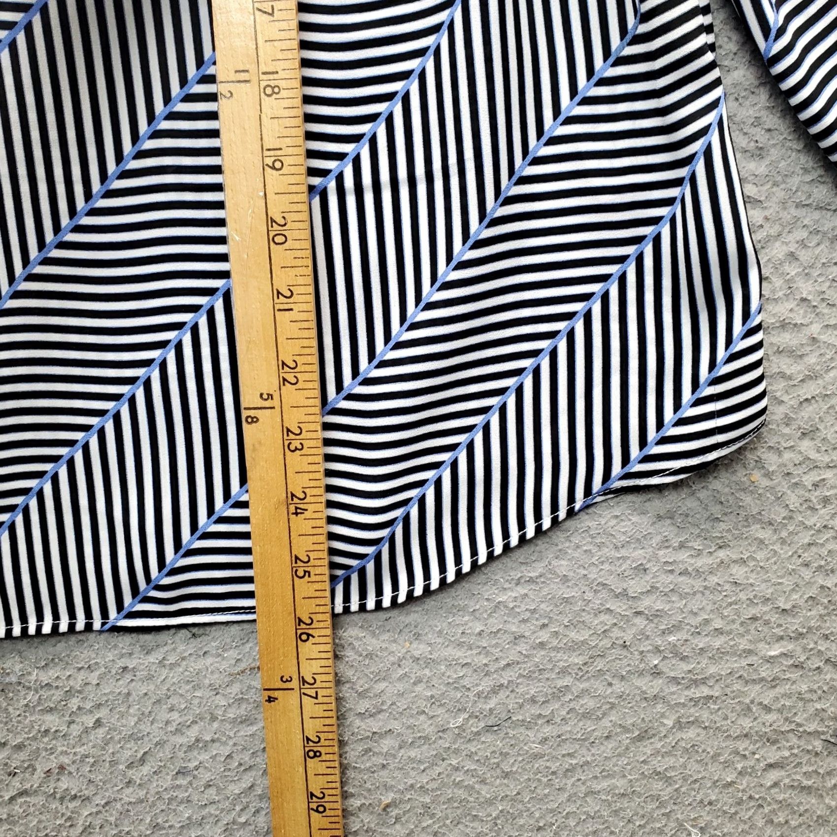 Talbots Talbots Blouse Womens Large Multicolor Striped Stretch Tie Sleeve Round Neck Shirt Womens Size L Size L / US 10 / IT 46 - 4 Thumbnail