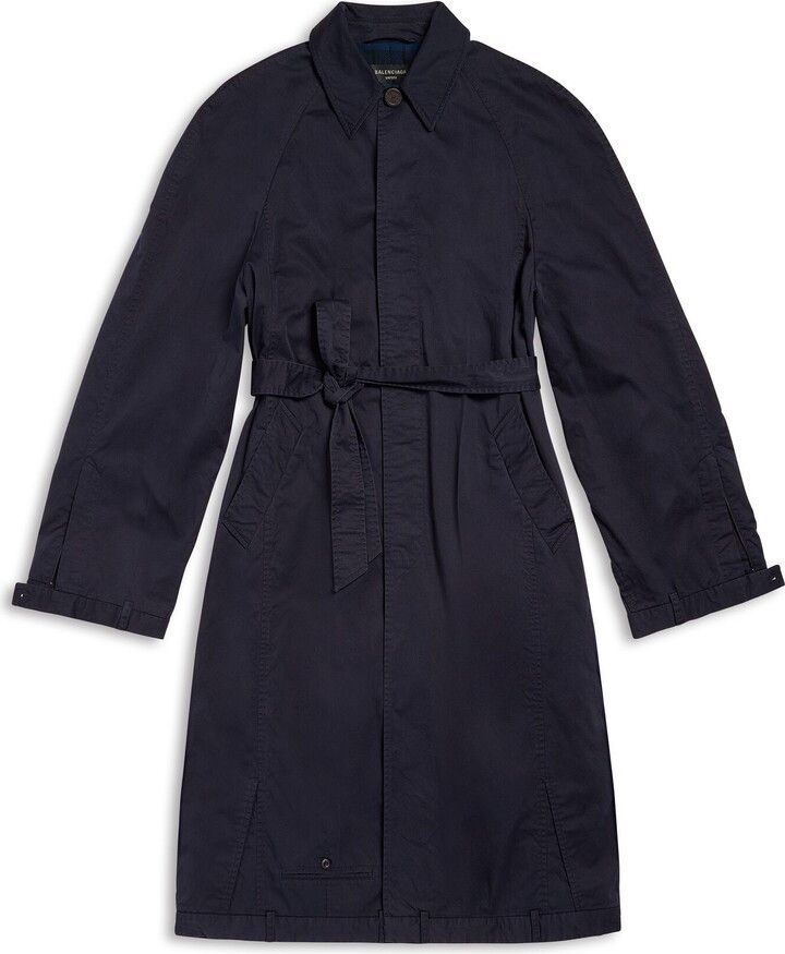 Balenciaga o1mt1gz1224 Deconstructed Carcoat in Navy Blue Size XXS / US 00 / IT 34 - 1 Thumbnail