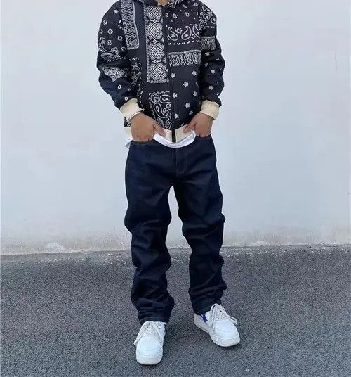 Japanese Brand × Jean Street Embroidered Lettering Multi-Pocket Hip Hop Jeans Size US 32 / EU 48 - 3 Thumbnail