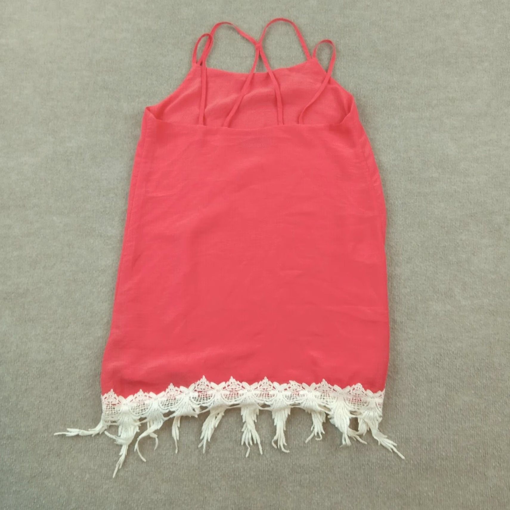 Pinko Karen Zambos Dress Womens Size Medium Pink Shift Sleeveless Doily Lace Flow Size M / US 6-8 / IT 42-44 - 7 Thumbnail