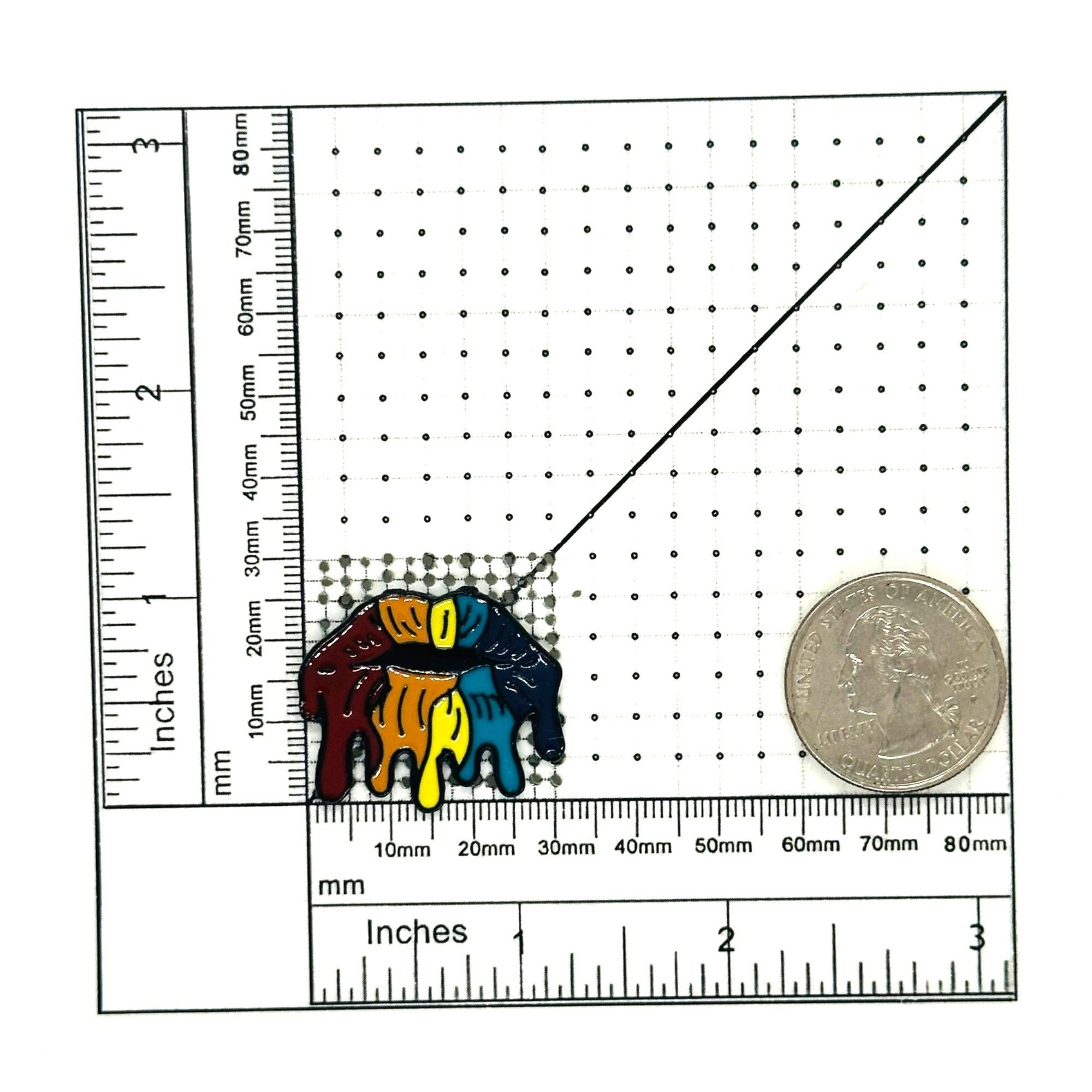 Other ⭐Cartoon Rainbow Lip Melting Enamel Pin Colorful Badge Brooc Size ONE SIZE - 8 Thumbnail