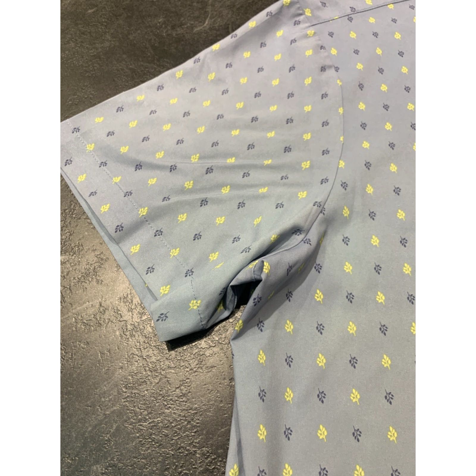 Mizzen+Main Mizzen+Main Men’s Trim Fit Short Sleeve Button-Up Shirt 2XL Blue Tropical Floral Print Size US XXL / EU 58 / 5 - 5 Thumbnail