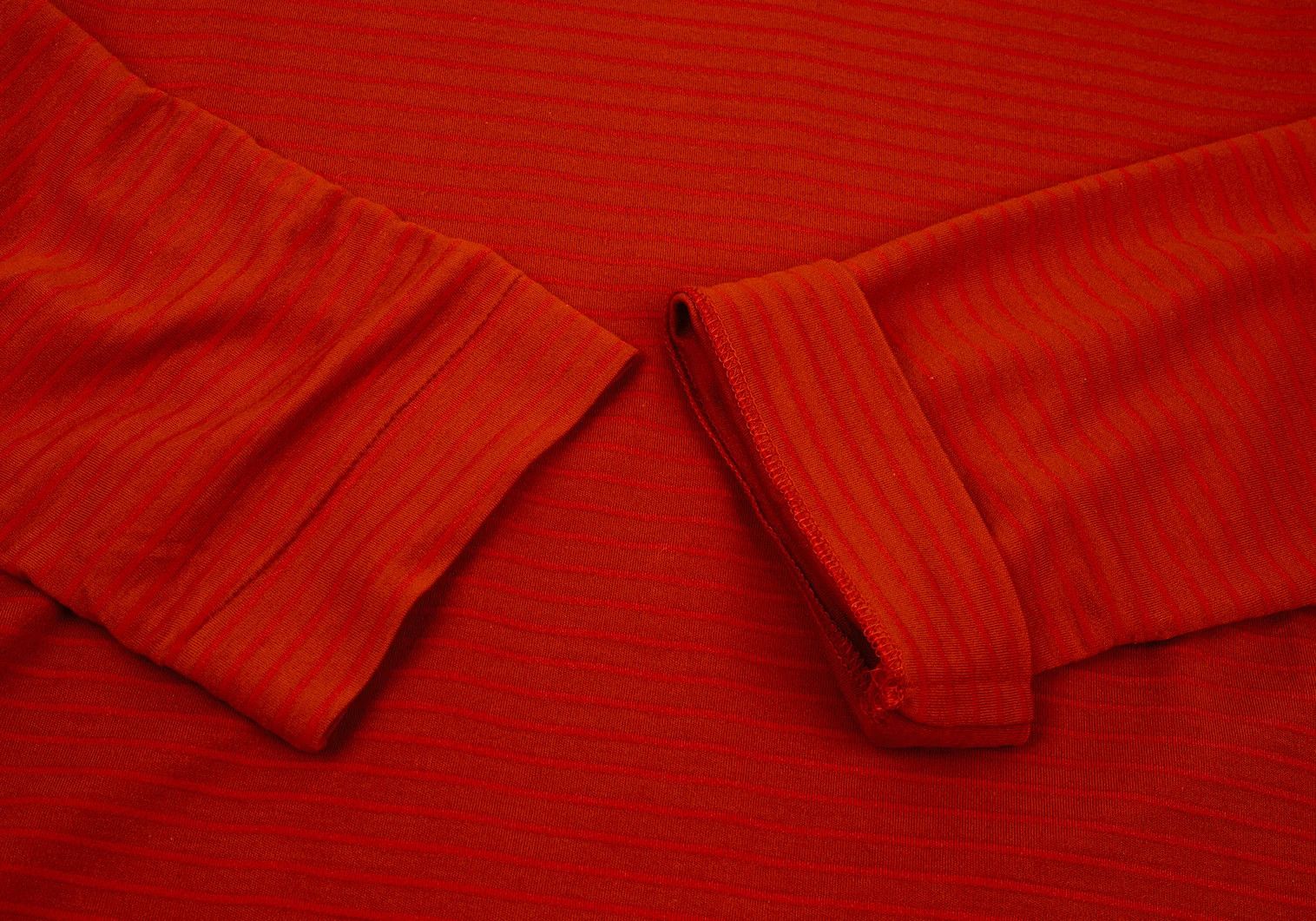 Yohji Yamamoto Yohji Yamamoto Striped Turtleneck Cutsew Red Size US S / EU 44-46 / 1 - 5 Thumbnail