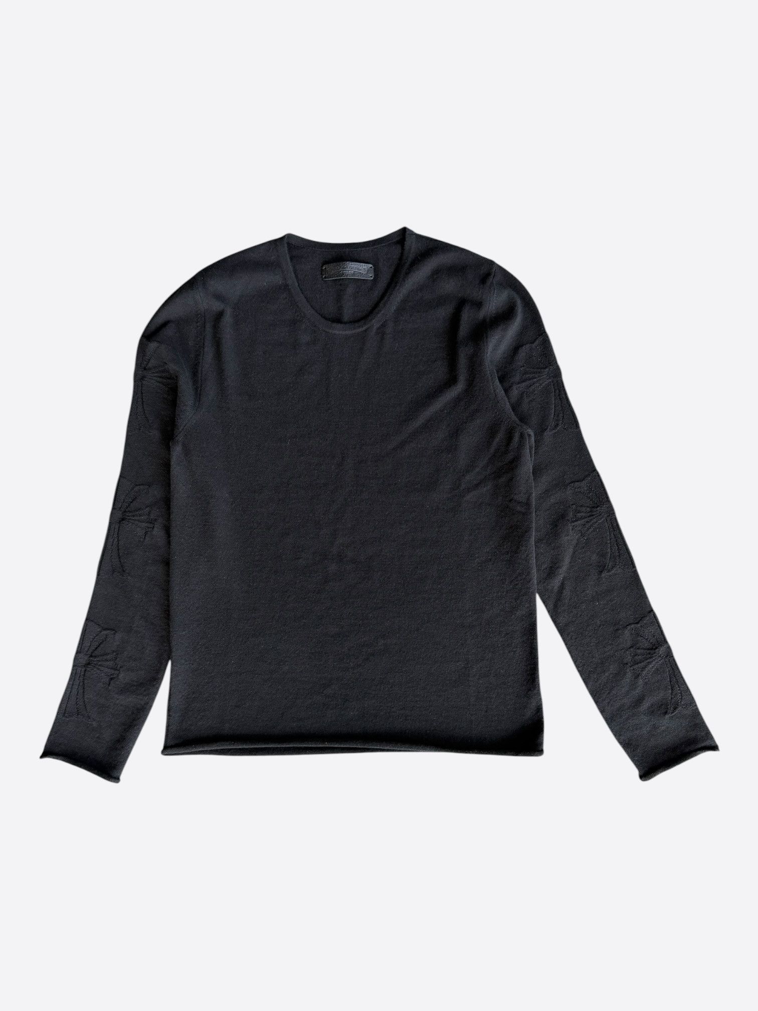 Chrome Hearts Black Embroidered Cross Women's Cashmere Sweater Size M / US 6-8 / IT 42-44 - 1 Thumbnail