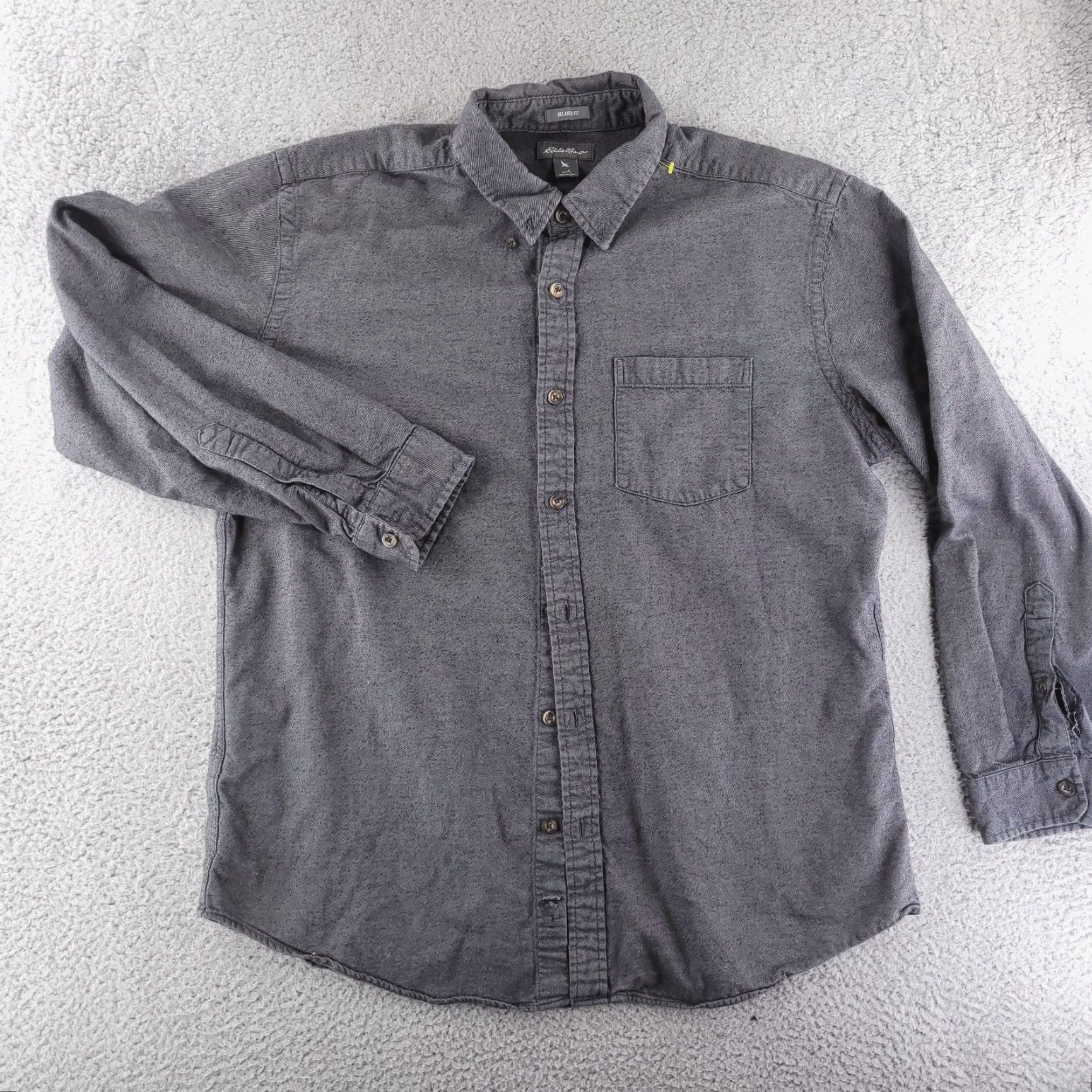 Eddie Bauer Eddie Bauer Shirt Mens L Gray Flannel Button Long Sleeve Relaxed Baggy Fit Size US L / EU 52-54 / 3 - 2 Thumbnail